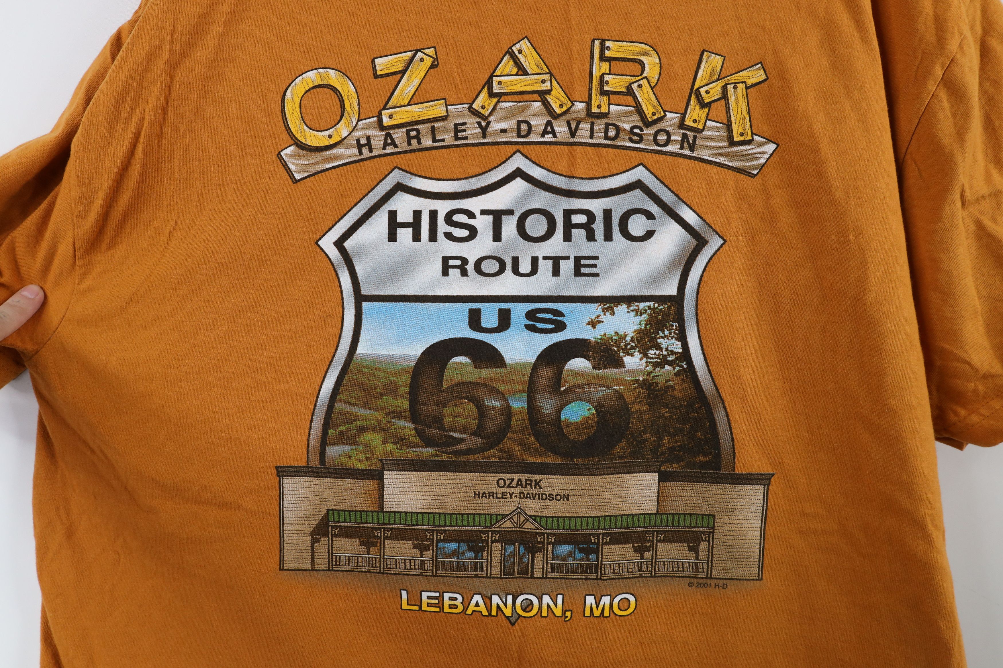 Harley Davidson × Vintage Vintage Y2K Harley Davidson Out Eagle Tribal T-Shirt Orange Size US XL / EU 56 / 4 - 9 Thumbnail