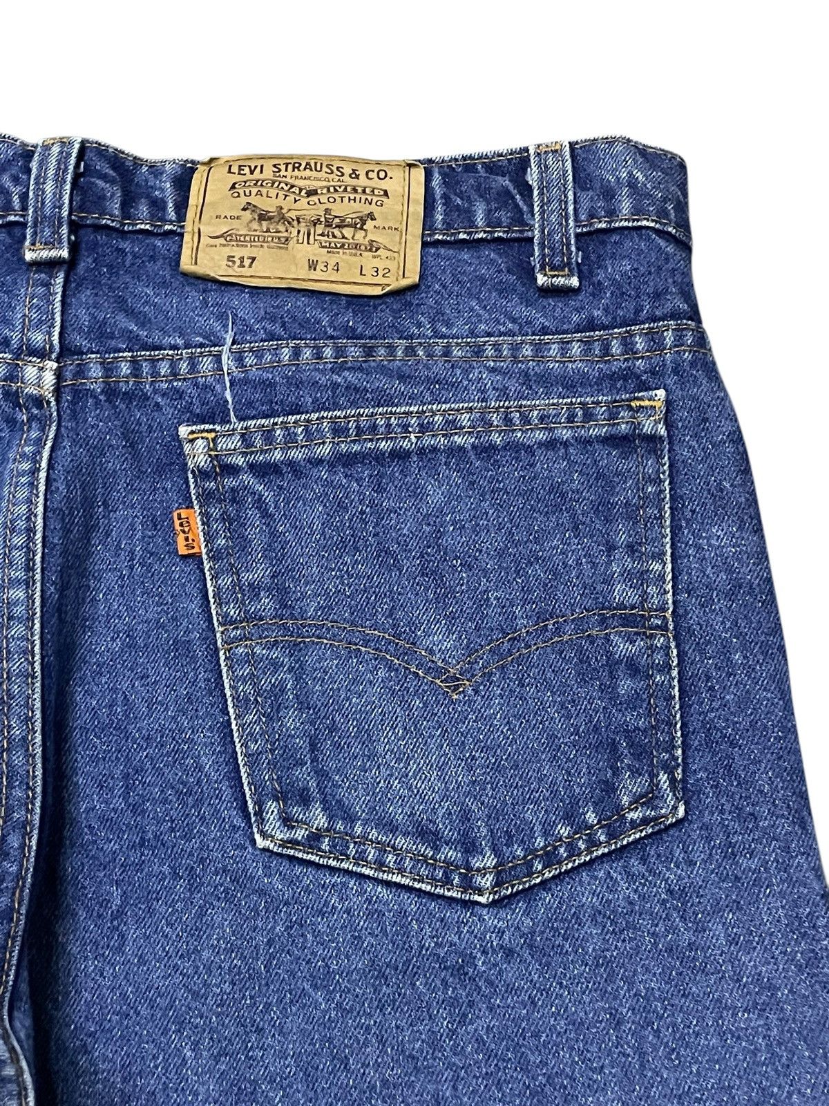Levi's × Vintage Vintage Levis 517 Orange Tab Flare Bootcut Made In Usa Jeans Size US 34 / EU 50 - 17 Thumbnail