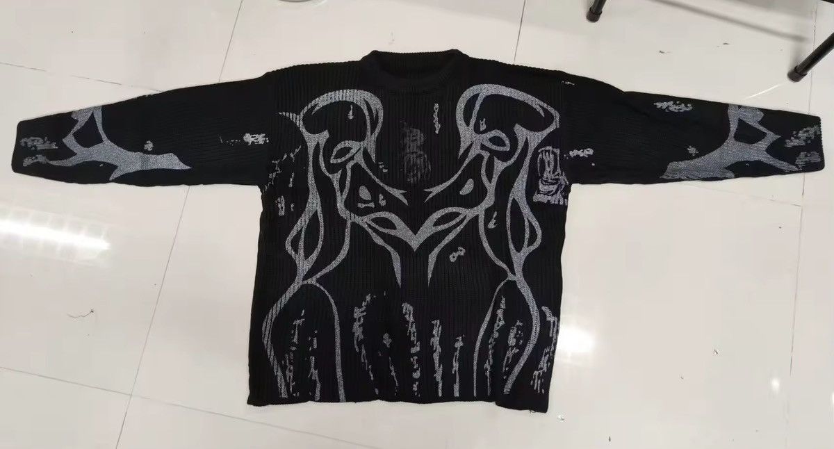 Japanese Brand × Vintage Vintage Abstract Graphic Knitwear Long Sleeve Shirt Size US S / EU 44-46 / 1 - 4 Thumbnail