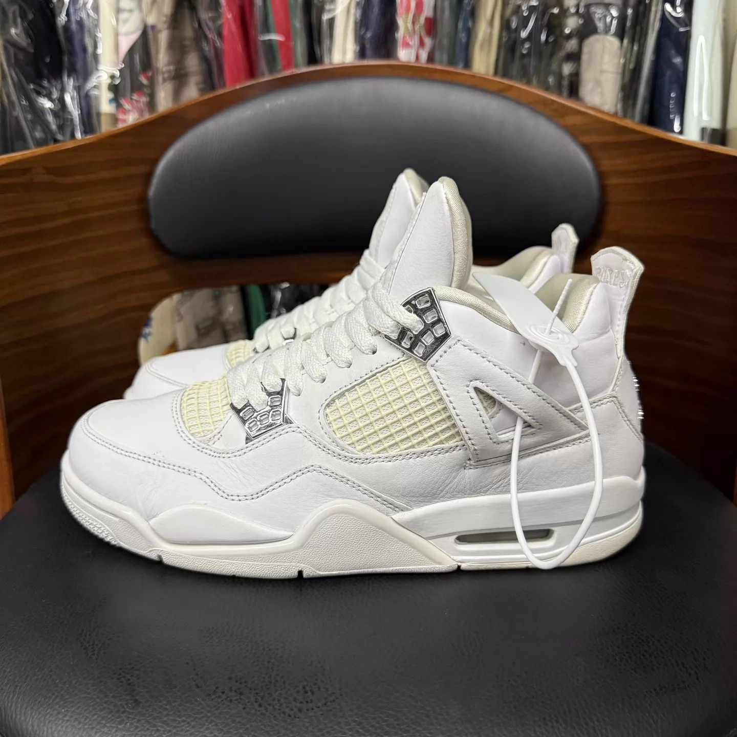 Nike Air Jordan 4 Silver White Cat 40.5 US Excellent Condition Size US 7.5 / EU 40-41 - 6 Thumbnail