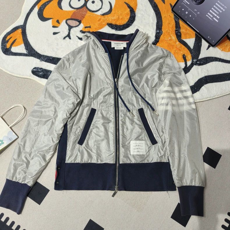 Thom Browne Thom Browne Gray hooded jacket Size US S / EU 44-46 / 1 - 1 Thumbnail