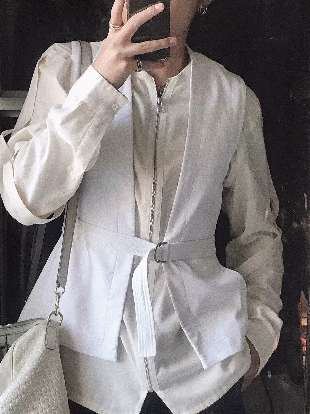 Helmut Lang Helmut Lang Bondage Bomber Jacket Size S / US 4 / IT 40 - 1 Thumbnail