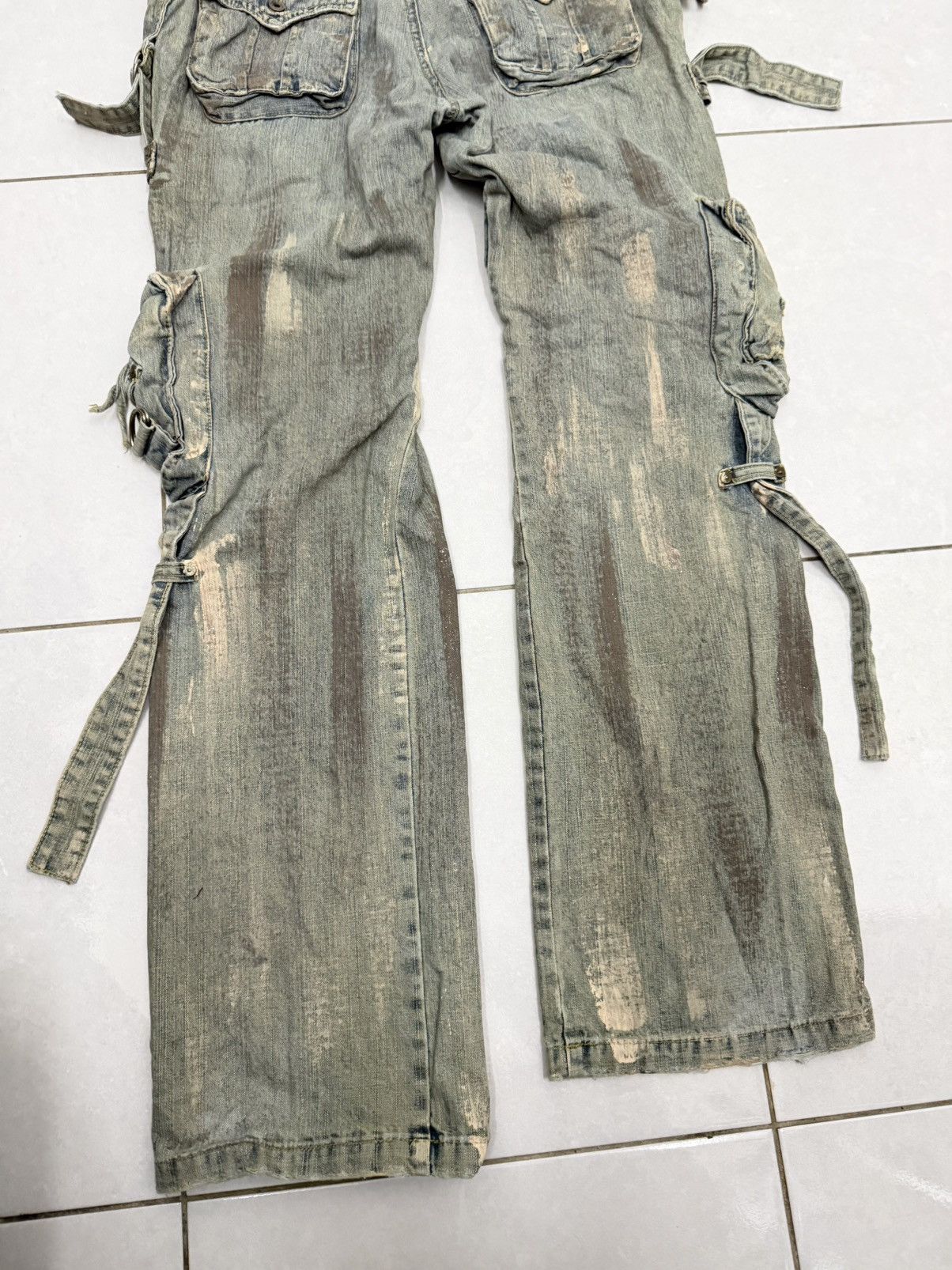 Japanese Brand Rare Sick Joneaa Mud Wash Multipockets Tactikal Denim Jeans Size US 35 - 14 Thumbnail
