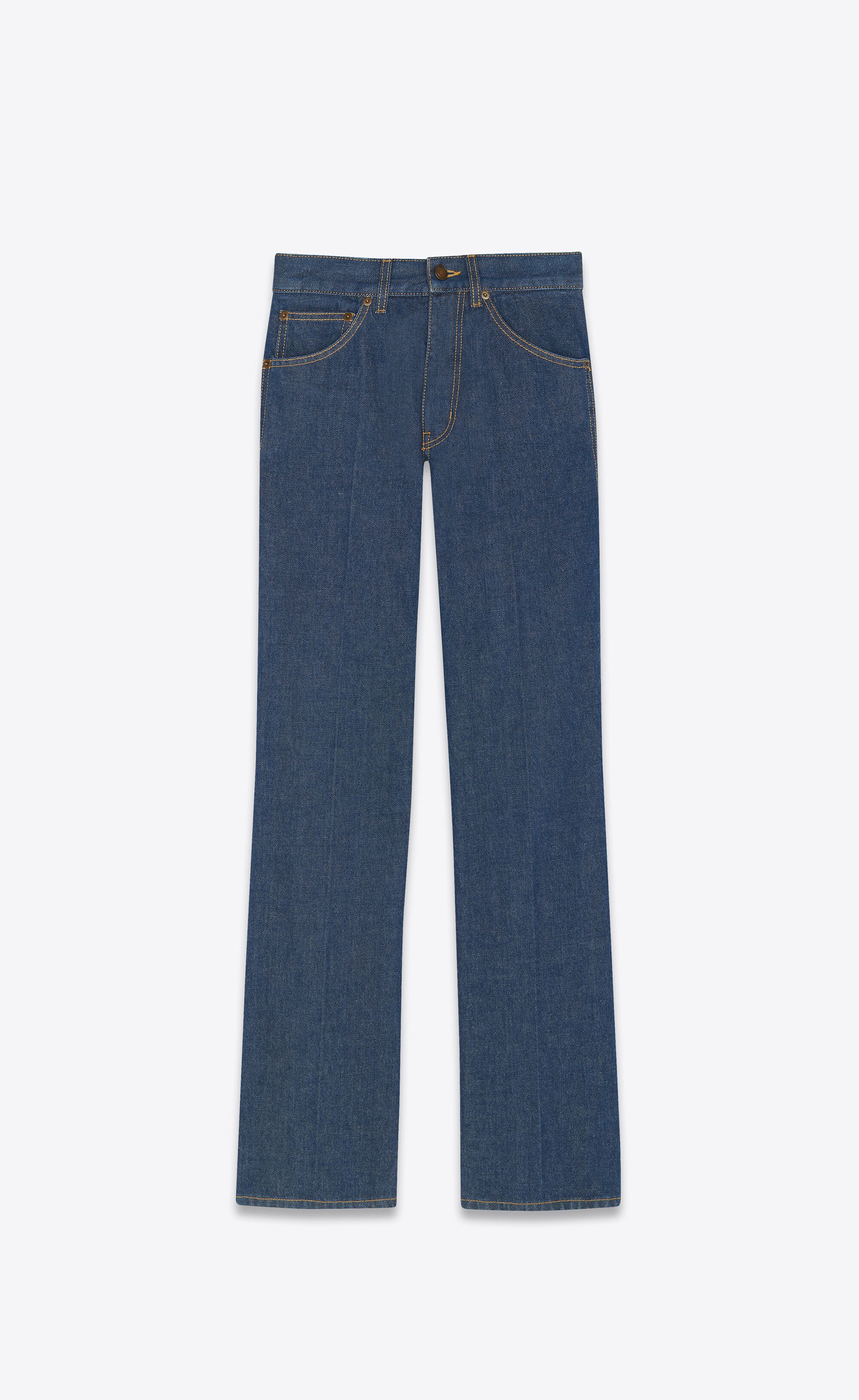 Saint Laurent Paris o1s1wg110924 Clyde Jeans in Medium Rinse Denim in Blue Size 30" / US 8 / IT 44 - 1 Thumbnail