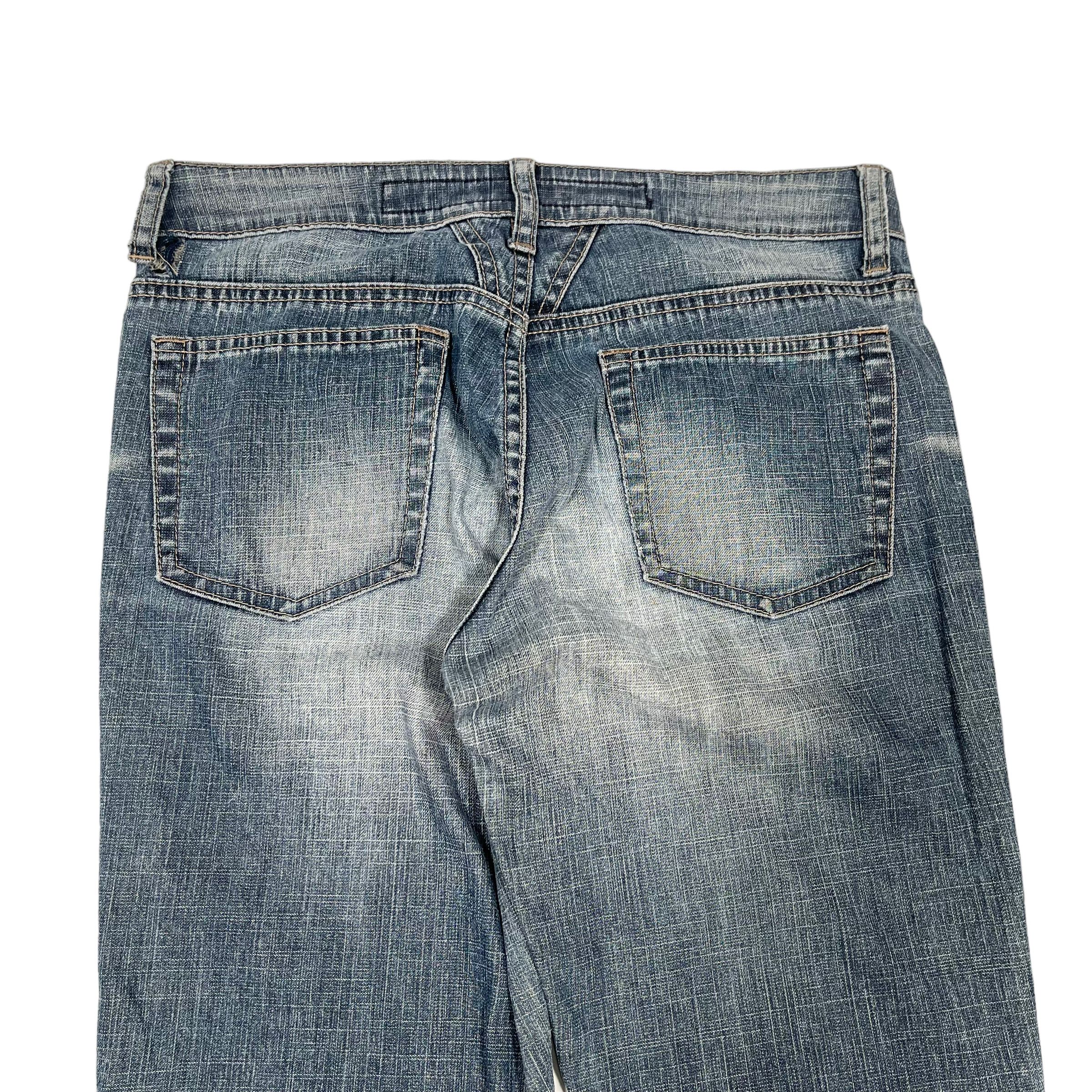 Marithe + Francois Girbaud Marithe Francois Girbaud Flare Punk Washed Denim Pants Size US 28 / EU 44 - 8 Thumbnail