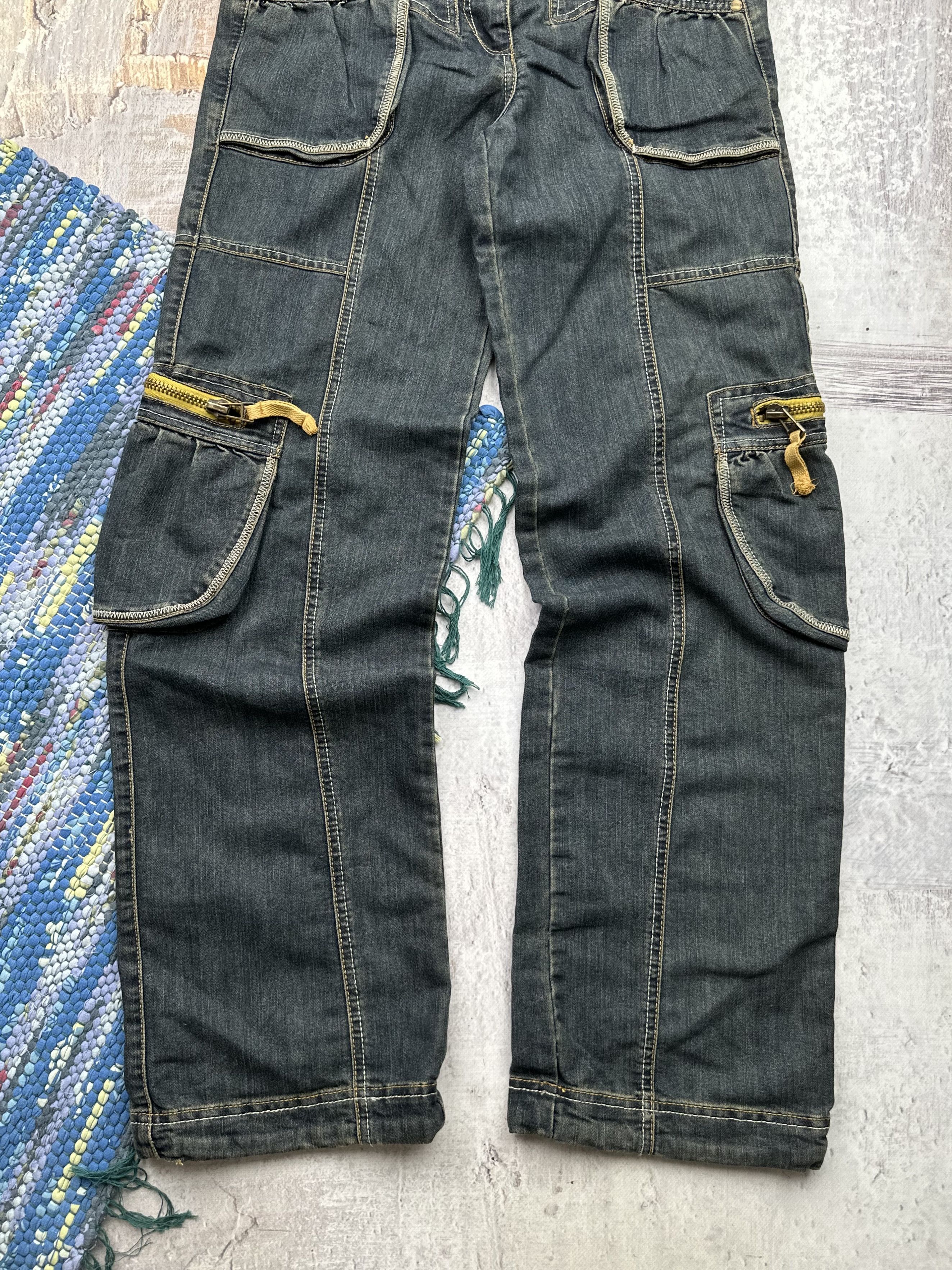 Japanese Brand Vintage Cargo Wide Jeans A470(87) Size US 29 - 3 Thumbnail
