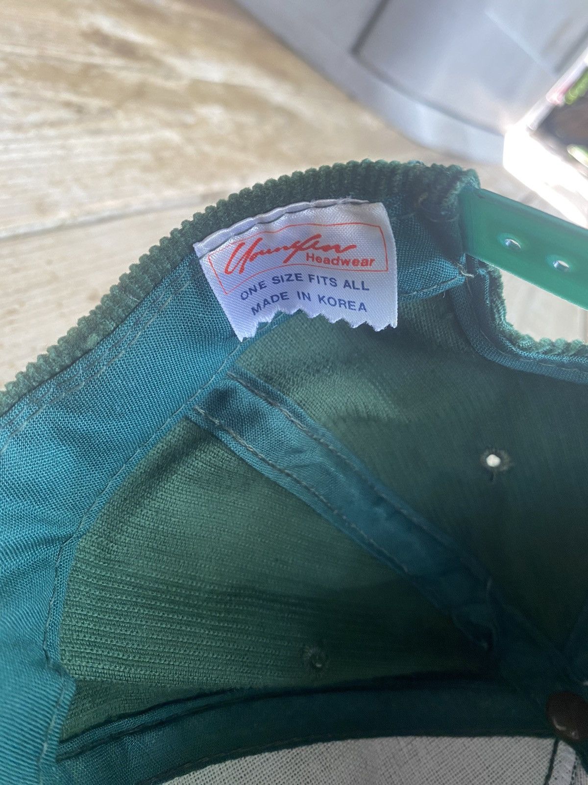 Vintage Vintage Forest Green “Buck Fever” Embroidered Corduroy Hat Size ONE SIZE - 5 Thumbnail