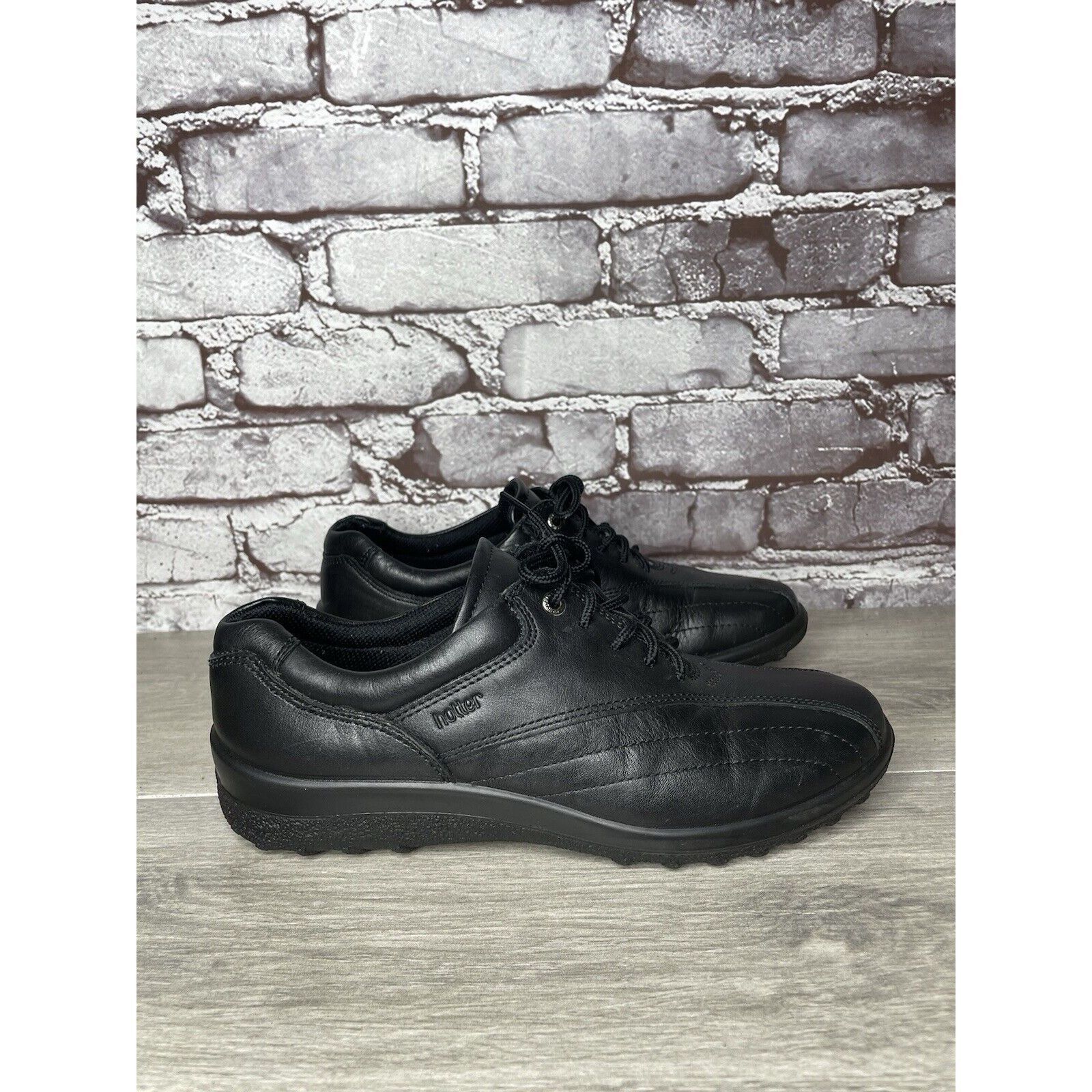 BOTTER Hotter Black Leather Lace Up Casual Comfort Shoes Women Sz 7 Size US 7 / IT 37 - 13 Thumbnail