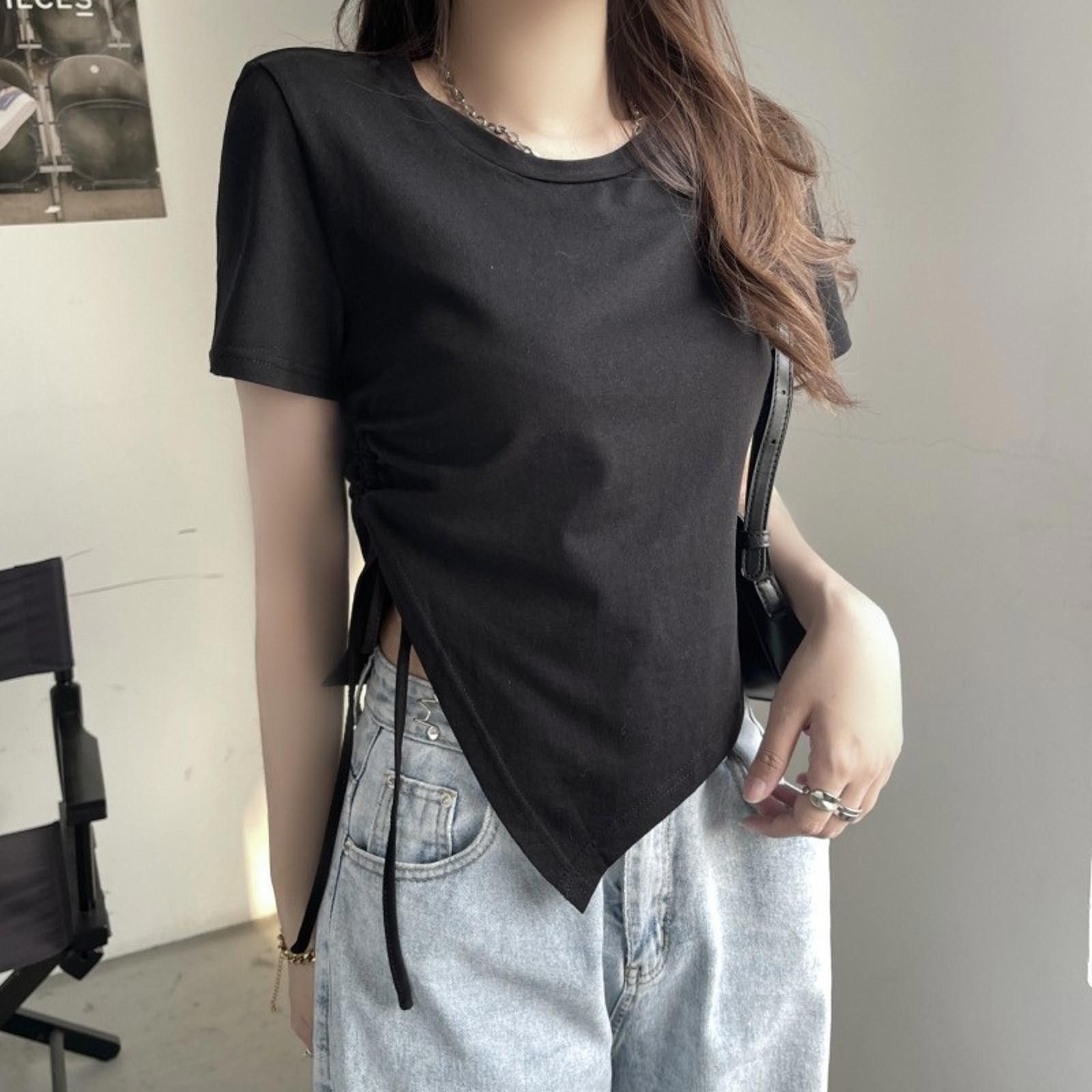 The Unbranded Brand Korean Fashion Y2K T-shirt Women Summer Size US M / EU 48-50 / 2 - 1 Thumbnail
