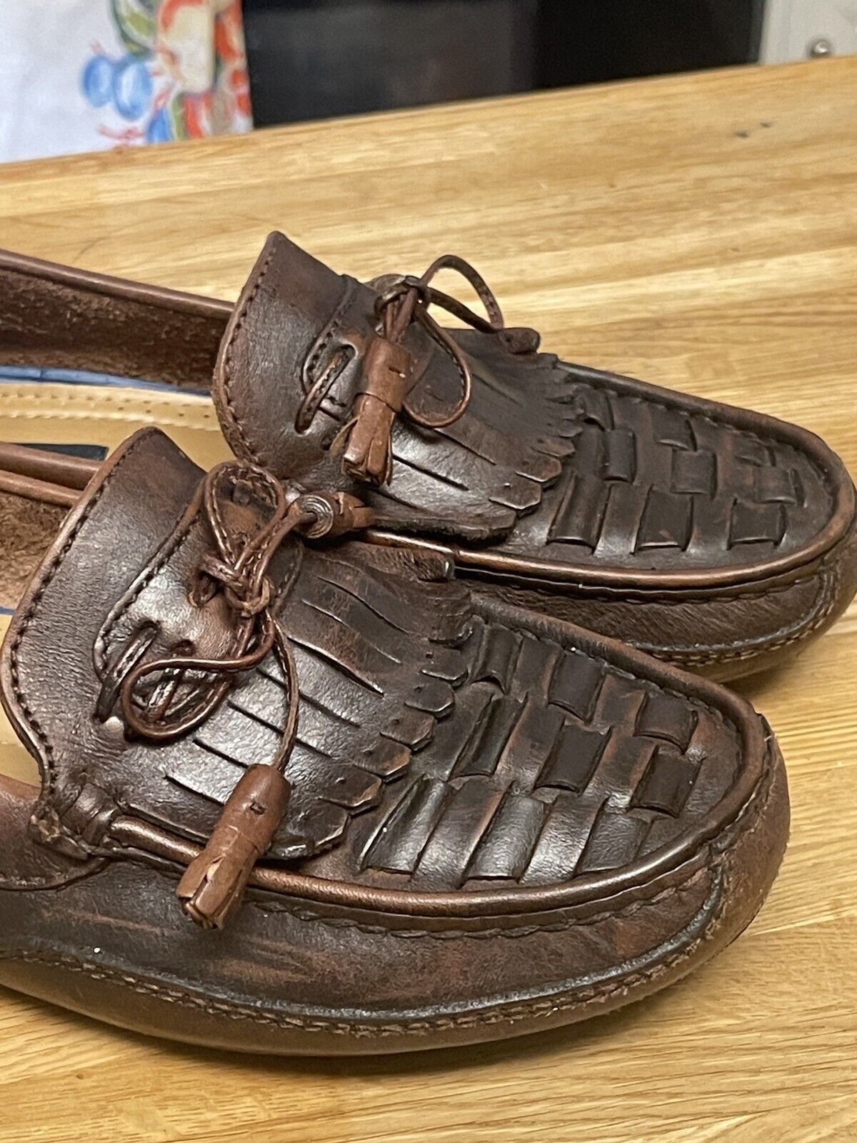Giorgio Brutini Giorgio Brutini Shoes Men's Size 8M Woven Tassle Loafers Bro Size US 8 / EU 41 - 4 Thumbnail