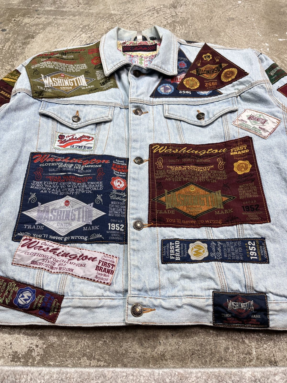 Vintage 2-SIDED WASHINGTON FLASHLIGHTS REVERSIBLE JACKET - № 2260 Size US XL / EU 56 / 4 - 9 Thumbnail