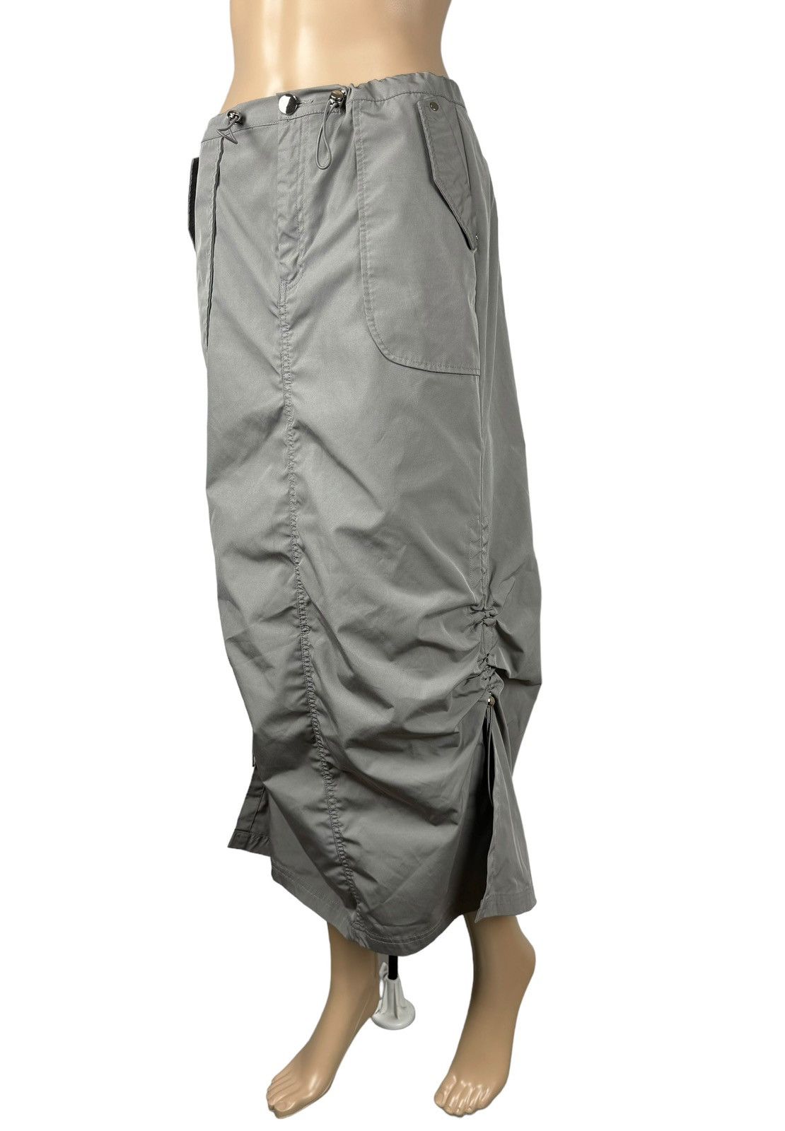 Designer Apea Nylon Maxi Skirt Drawstring Long size L Size 28" / US 6 / IT 42 - 1 Thumbnail