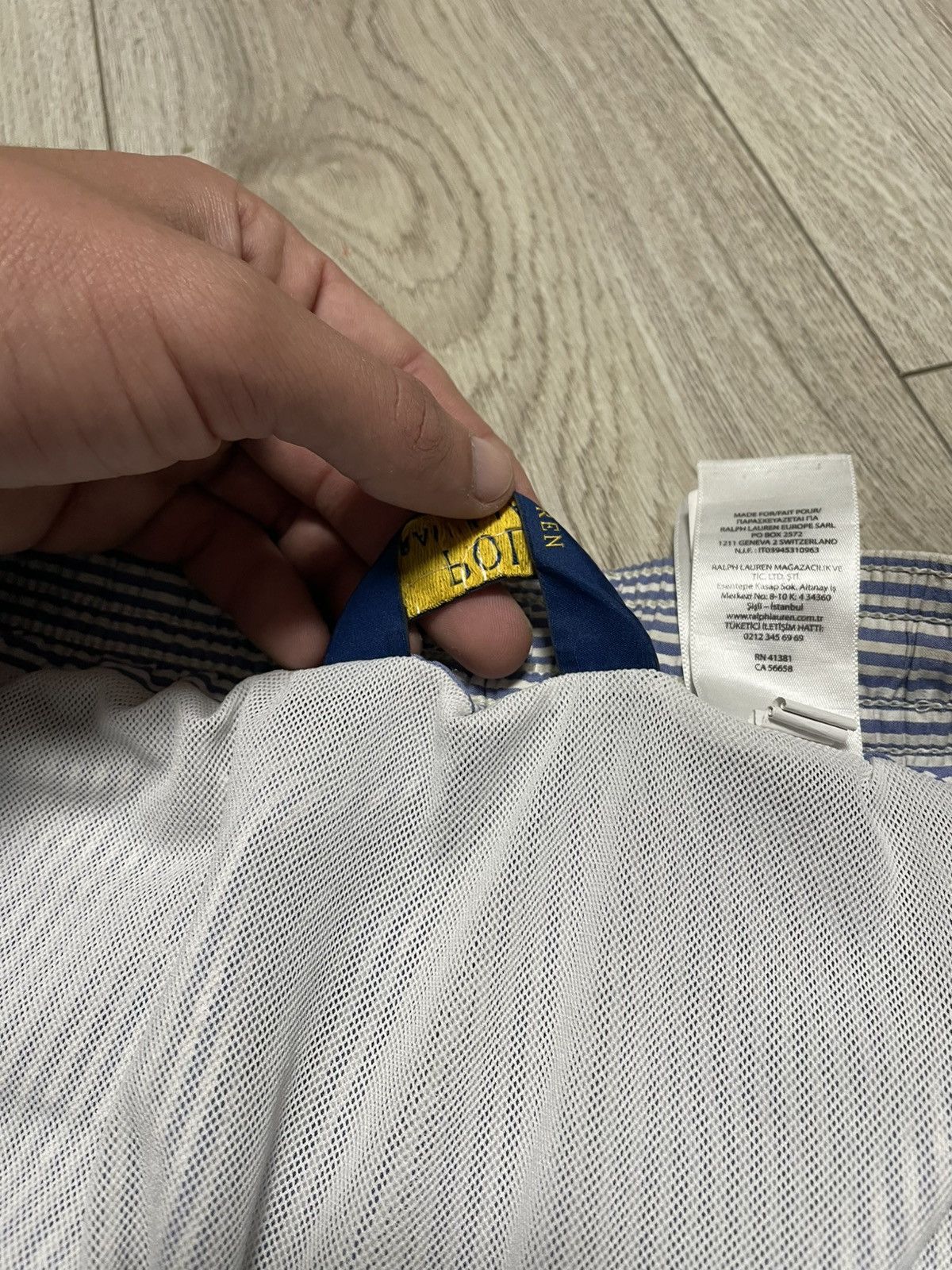 Polo Ralph Lauren Rare Polo Ralph Lauren Custom Striped Swimming Shorts Logo Size US 36 / EU 52 - 23 Thumbnail