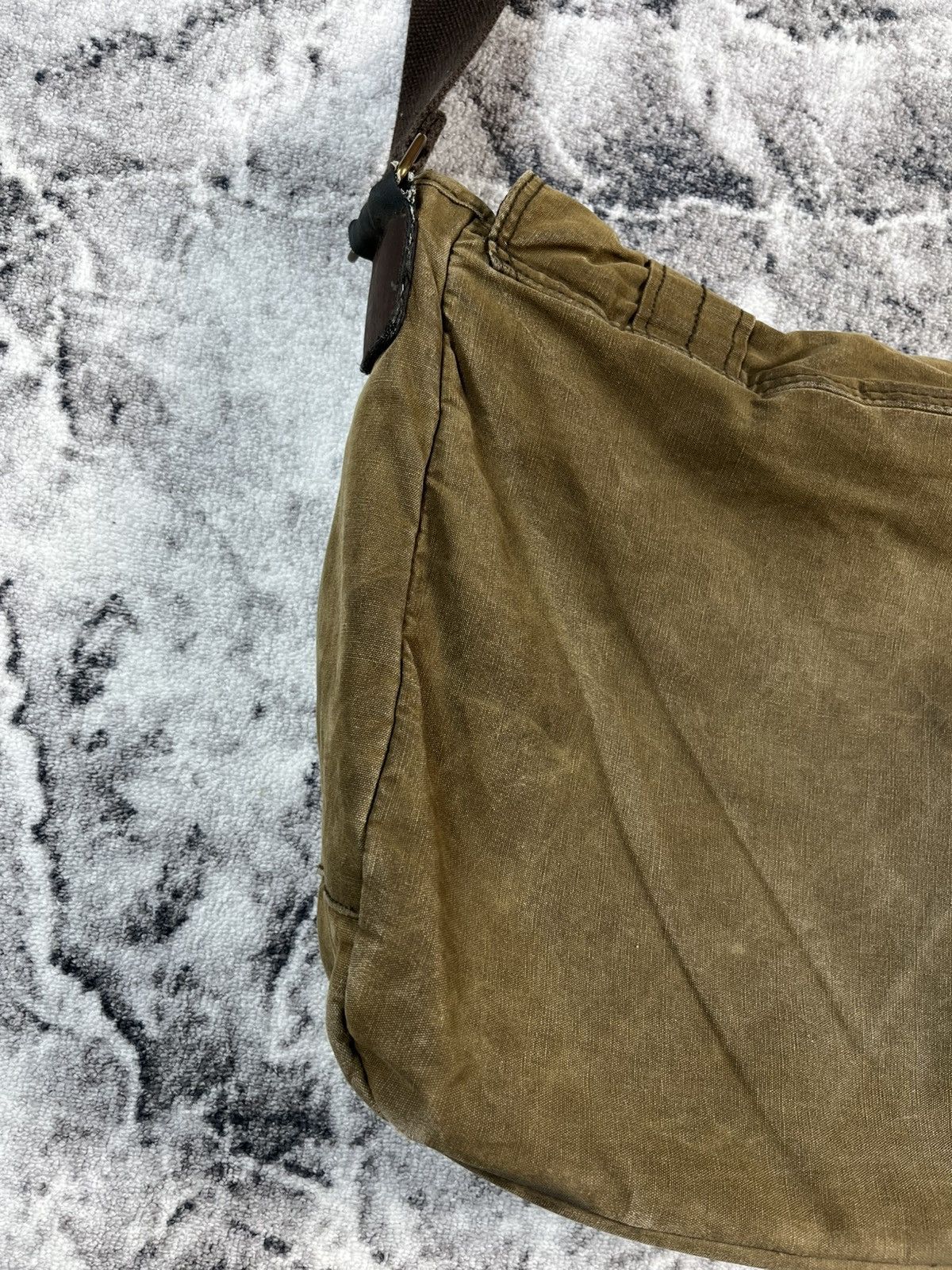 Other Vintage Canvas Messenger Bag Distressed Brown Large Size ONE SIZE - 15 Thumbnail