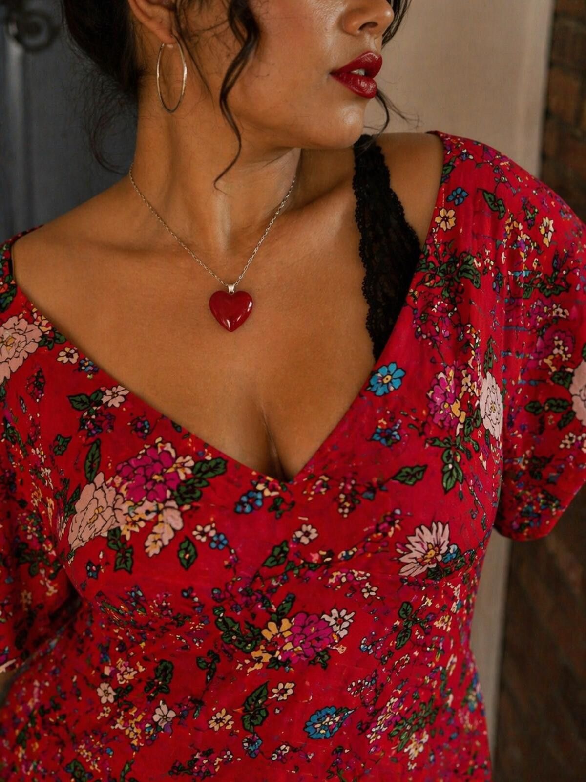 Other Betsey Johnson Red Floral Dress 18W Plus Size Rare Size XXL / US 16-18 / IT 52-54 - 3 Thumbnail