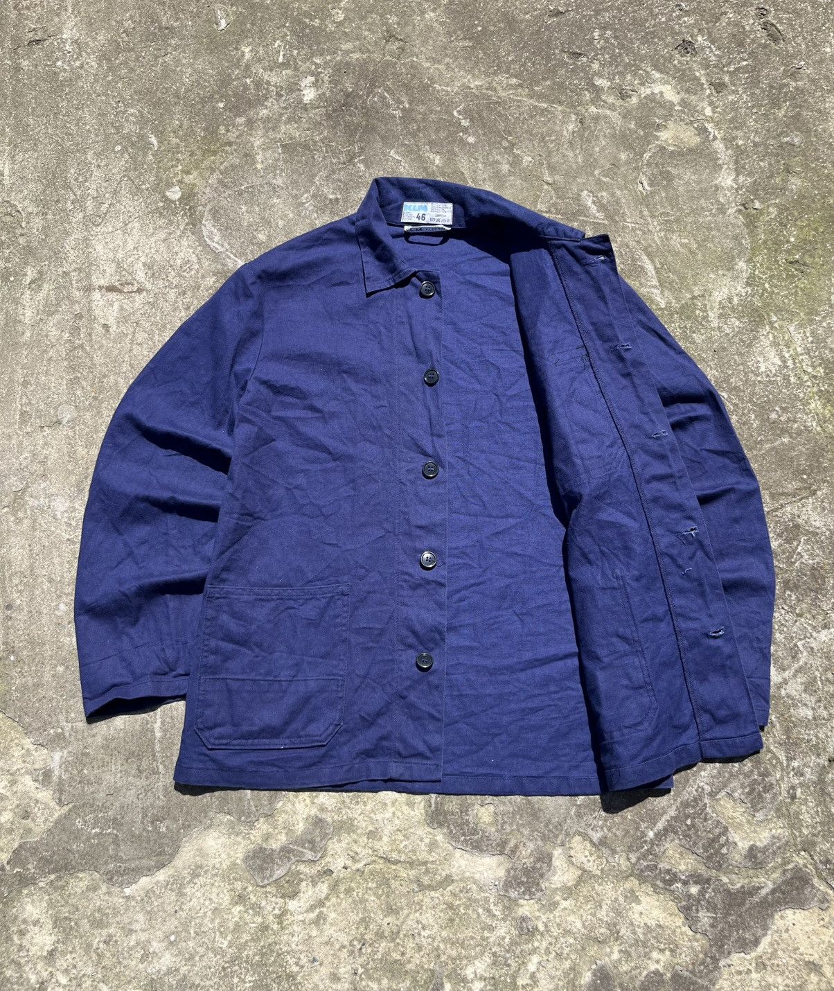 Vetra Vintage Blue French Work Jacket Chore Coat Sanforized Size US S / EU 44-46 / 1 - 6 Thumbnail