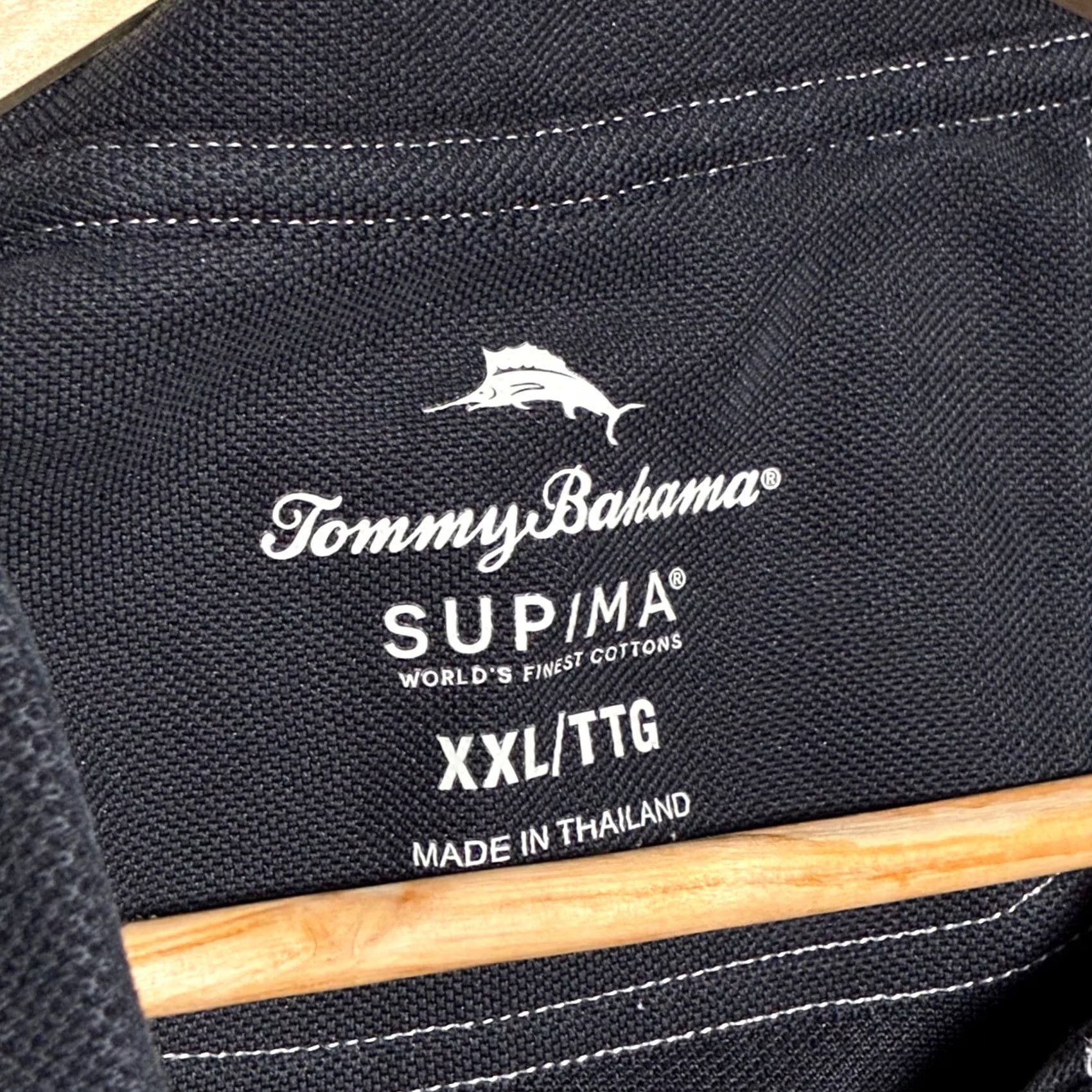 Tommy Bahama Tommy Bahama Polo Shirt Mens XXL Black Long Sleeve Supima Cotton Casual Size US XXL / EU 58 / 5 - 6 Thumbnail
