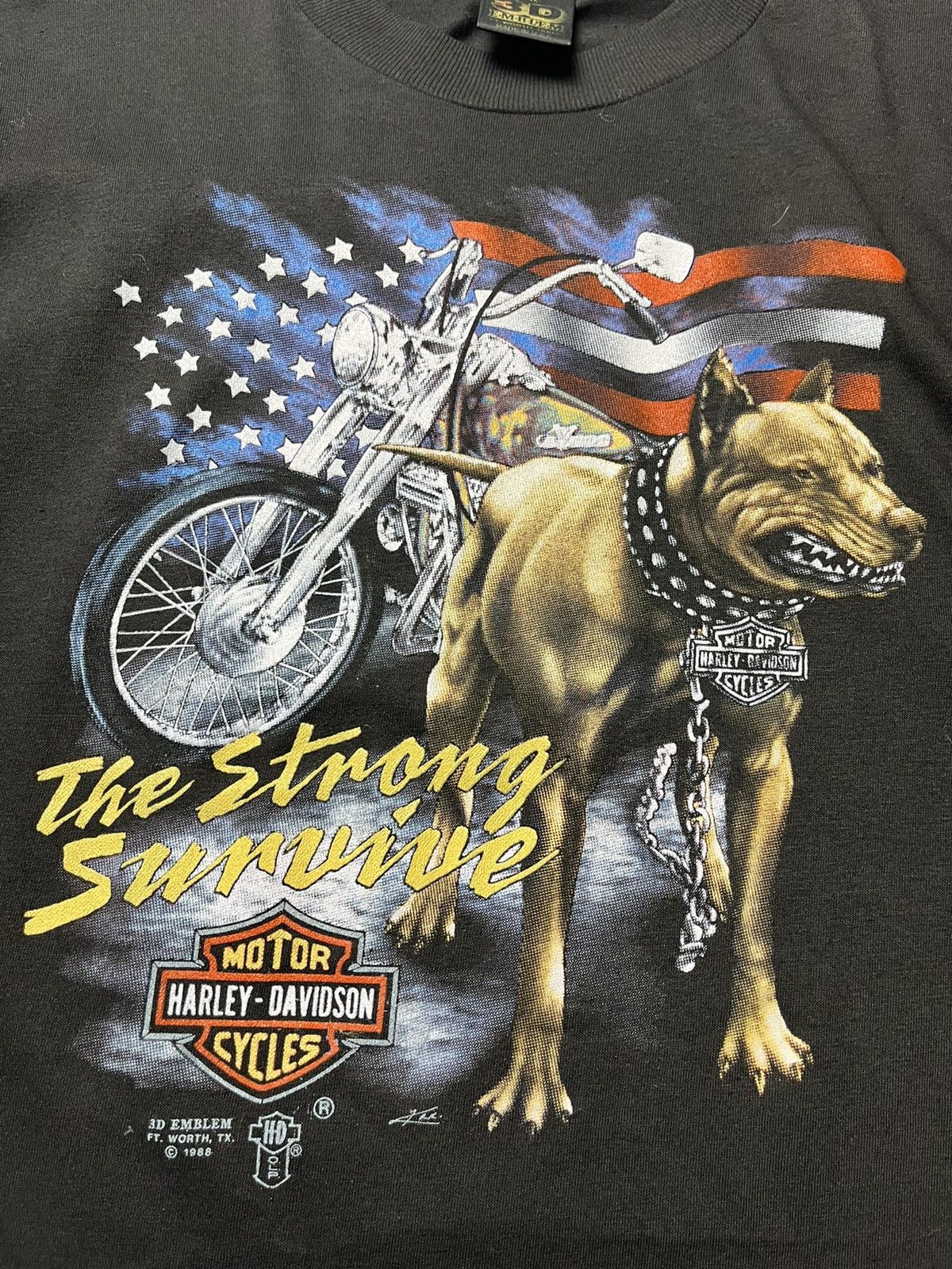 Harley Davidson Harley Davidson the strong 1988 vintage 3d emblem t-shirt Size US XL / EU 56 / 4 - 24 Thumbnail