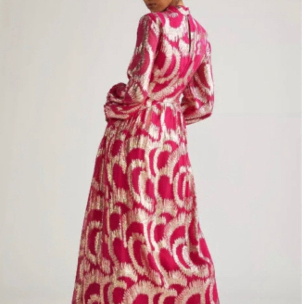 Anthropologie Anthropologie Hemant & Nandita Metallic Maxi Dress Size S / US 4 / IT 40 - 3 Thumbnail