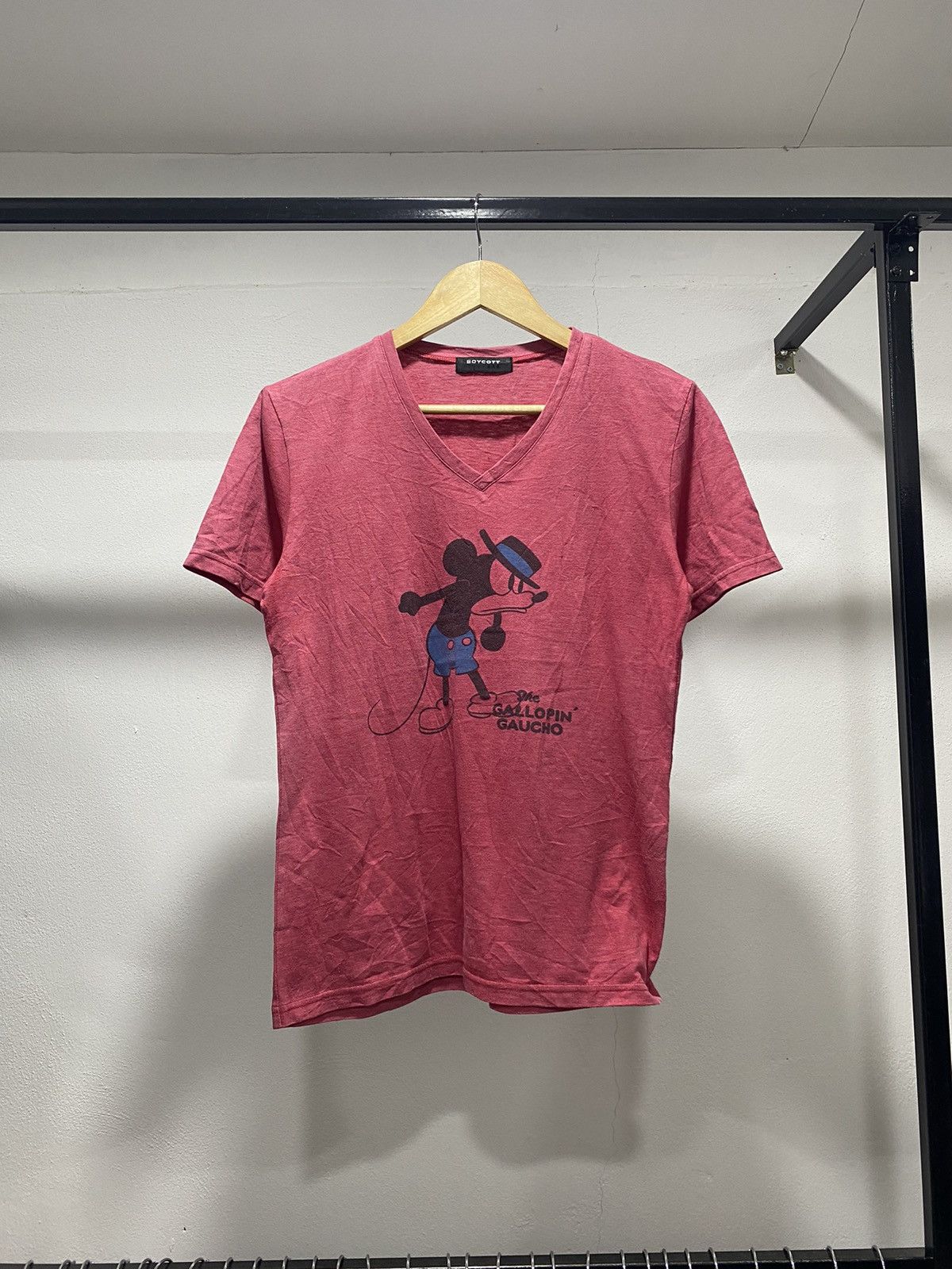 Boycott × Disney × Japanese Brand Sick☠️Boycott Japan x Mickey Mouse V Neck Tshirt Hysteric Lgb Size US S / EU 44-46 / 1 - 1 Thumbnail