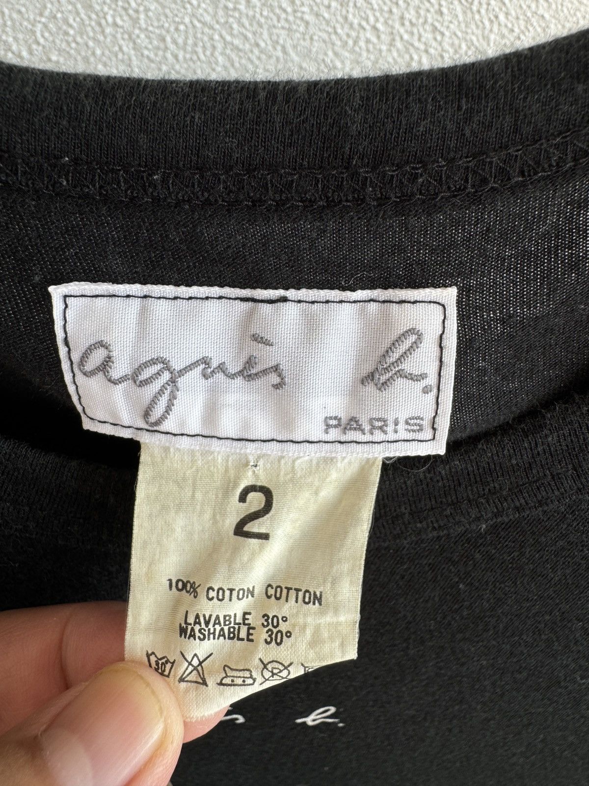 agnes b. Agnes B. Black T-shirt Size S / US 4 / IT 40 - 4 Thumbnail
