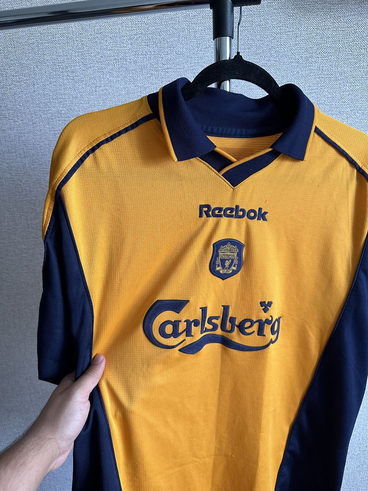 Reebok 2000/01 Reebok Liverpool FC Third Kit Soccer Jersey Size US L / EU 52-54 / 3 - 5 Thumbnail