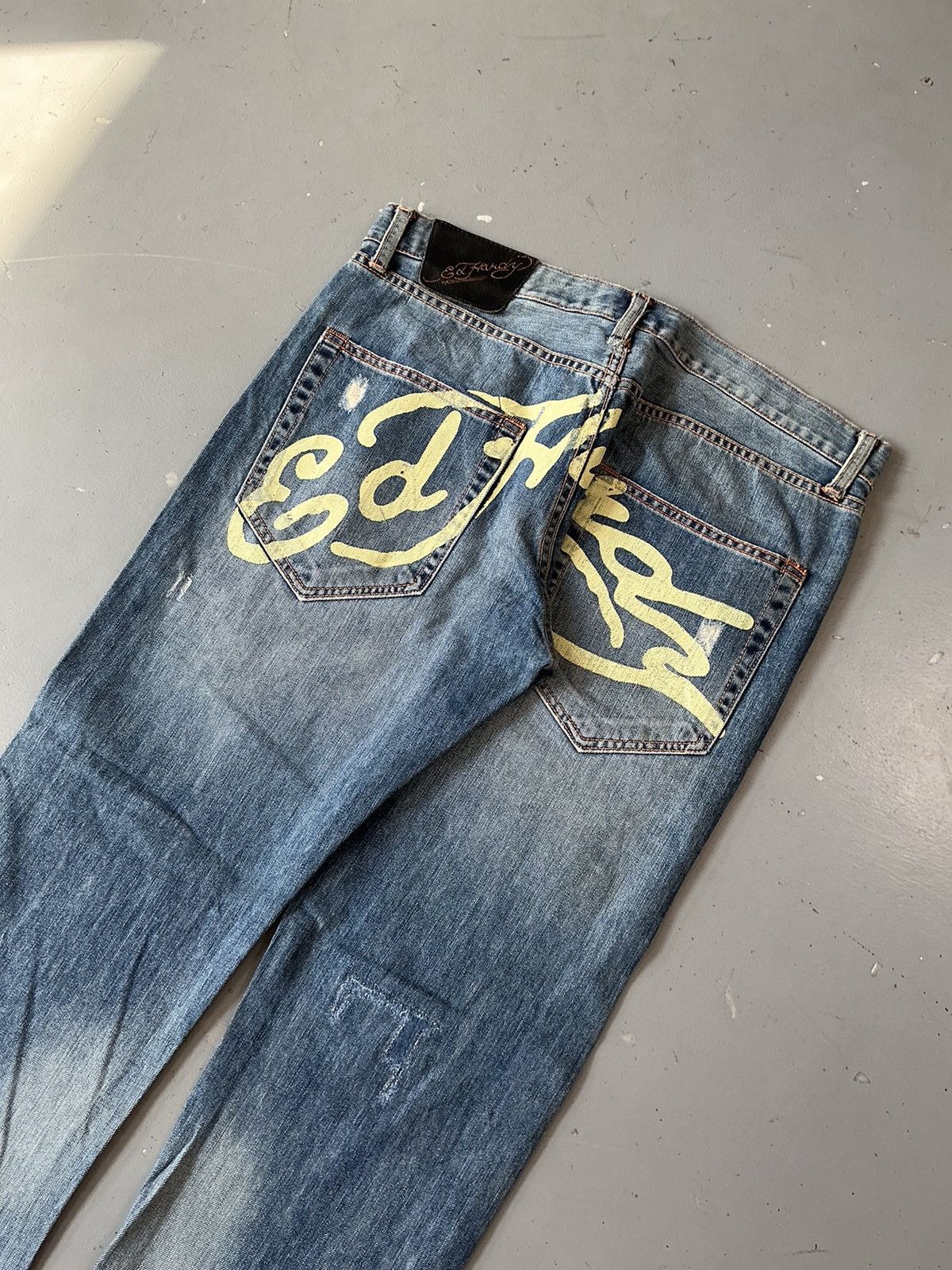 Ed Hardy × Vintage Vintage Edhardy SpellOut printed denim Size US 34 / EU 50 - 7 Thumbnail