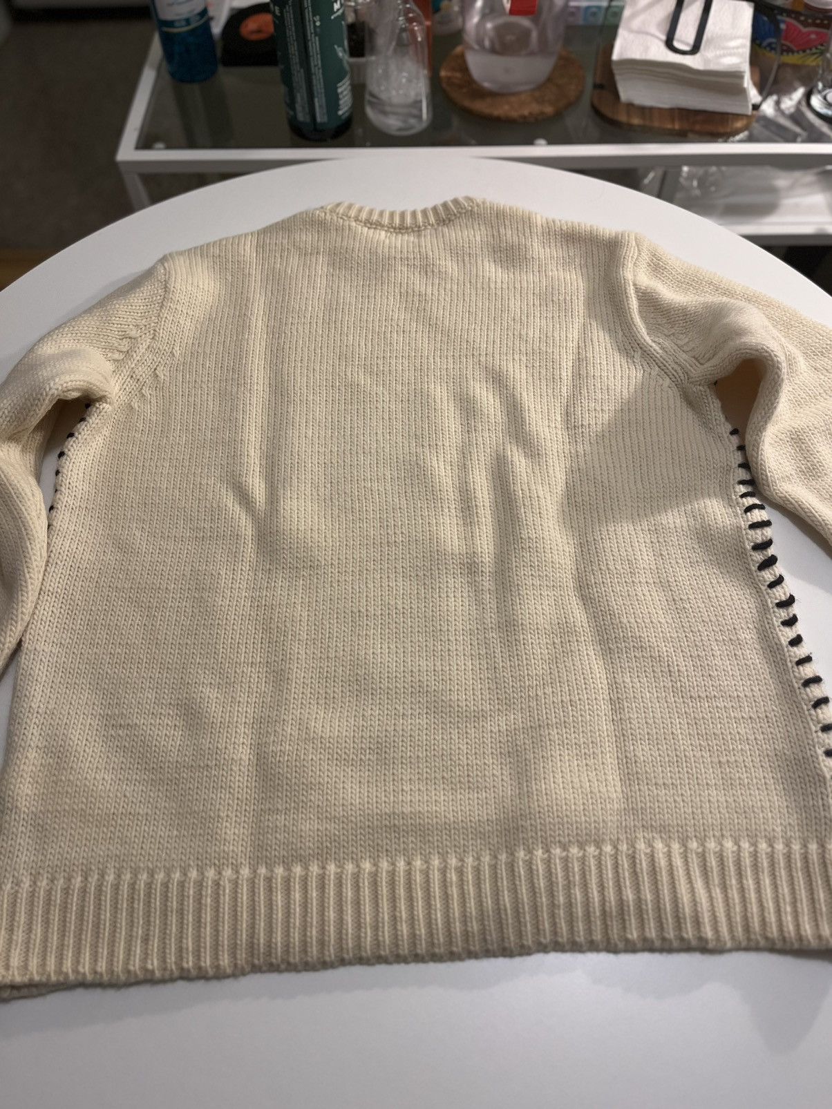 Osklen Osklen Wool Oversized Off-white Knit Sweater Size US M / EU 48-50 / 2 - 2 Thumbnail