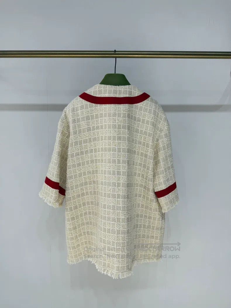 Gucci Gucci Tweed beige red rice contrast colour coat Size XXS / US 00 / IT 34 - 2 Thumbnail