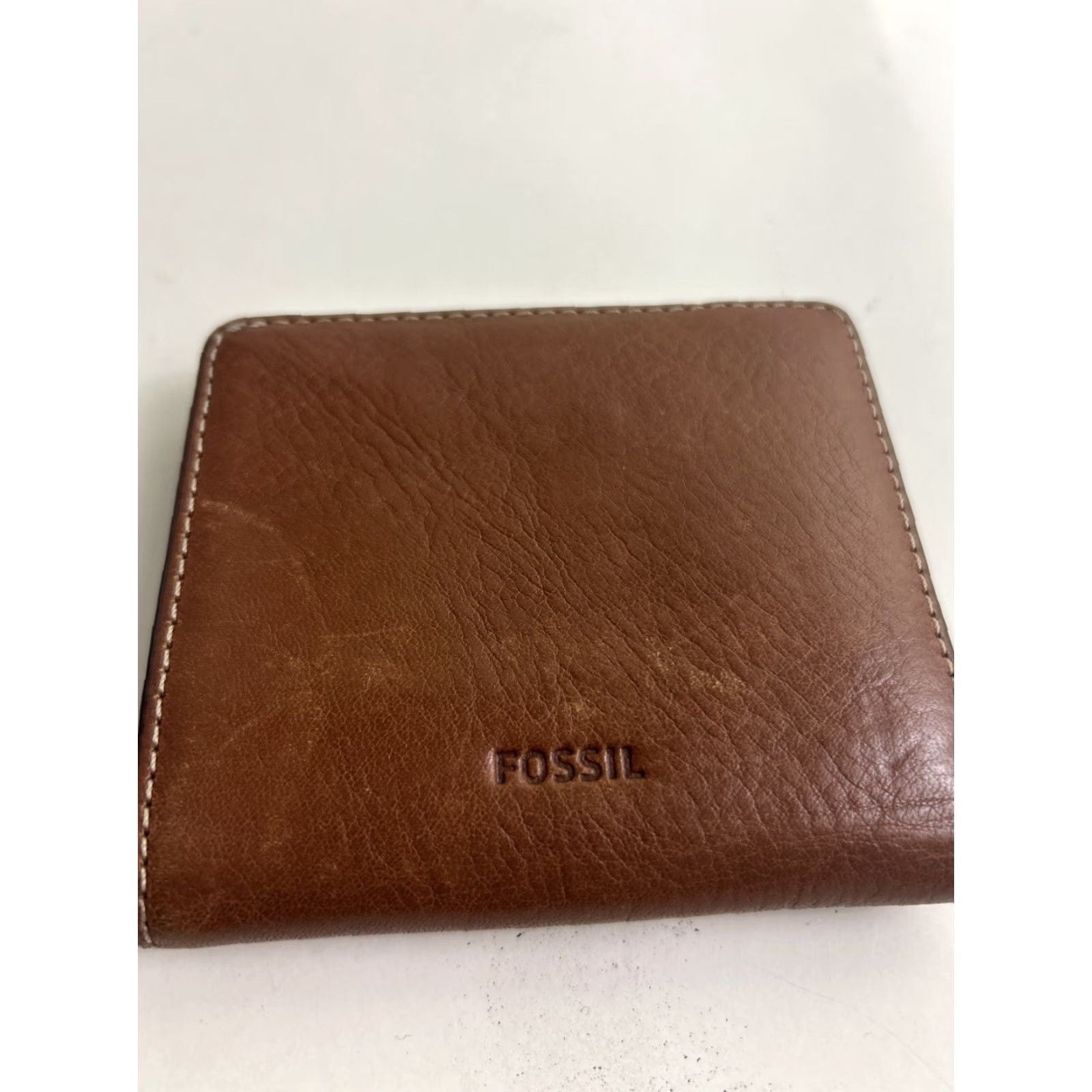 Fossil Fossil Wallet Small Brown Womens Bifold Coin Purse 4x3.5x.5 Peeling Size ONE SIZE - 3 Thumbnail