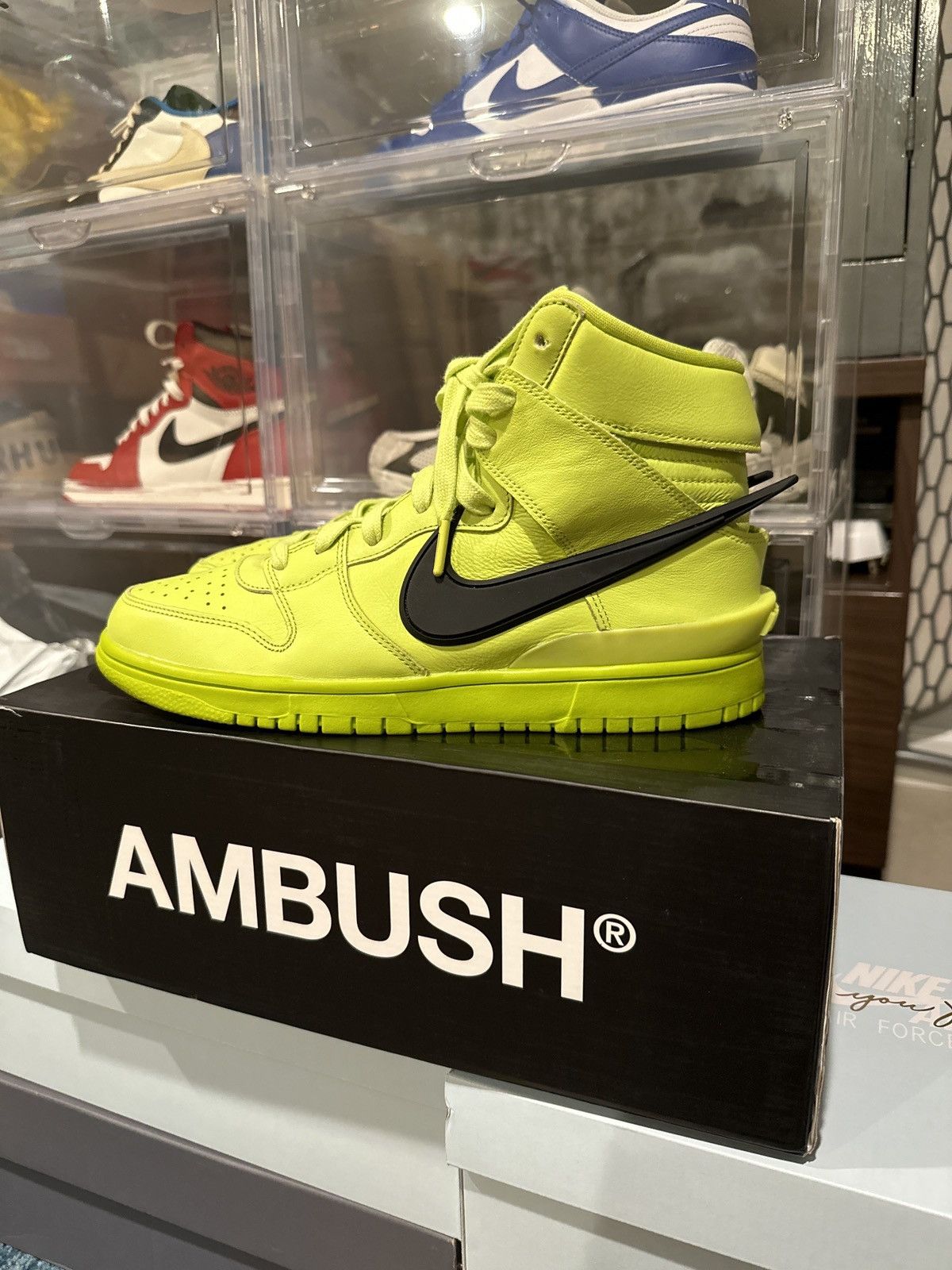 nike x ambush flash lime