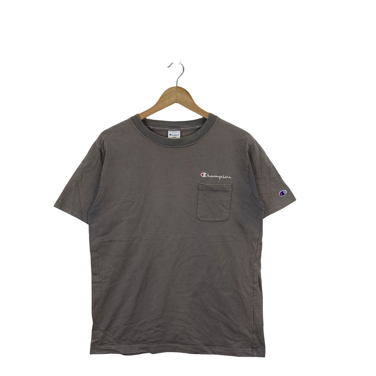 Champion Vintage Y2K CHAMPION USA Natural Sun Faded Script Tee Shirt Size US L / EU 52-54 / 3 - 3 Thumbnail