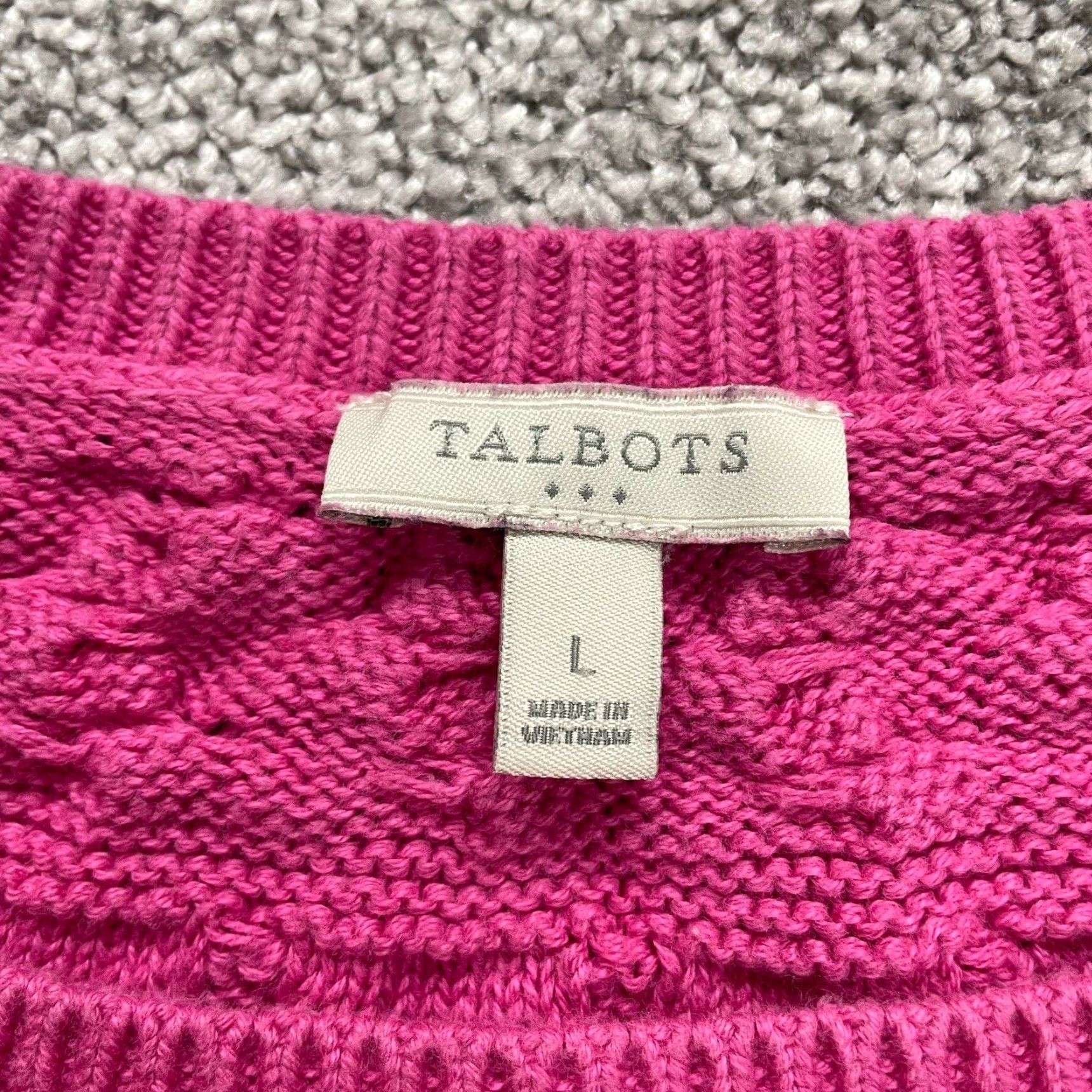 Talbots Talbots Sweater Shirt Womens Large Pink Crew Neck Knit Raglan 100% Cotton Regular Fit Vintage? No. 90s? Not applicable. Size L / US 10 / IT 46 - 7 Thumbnail