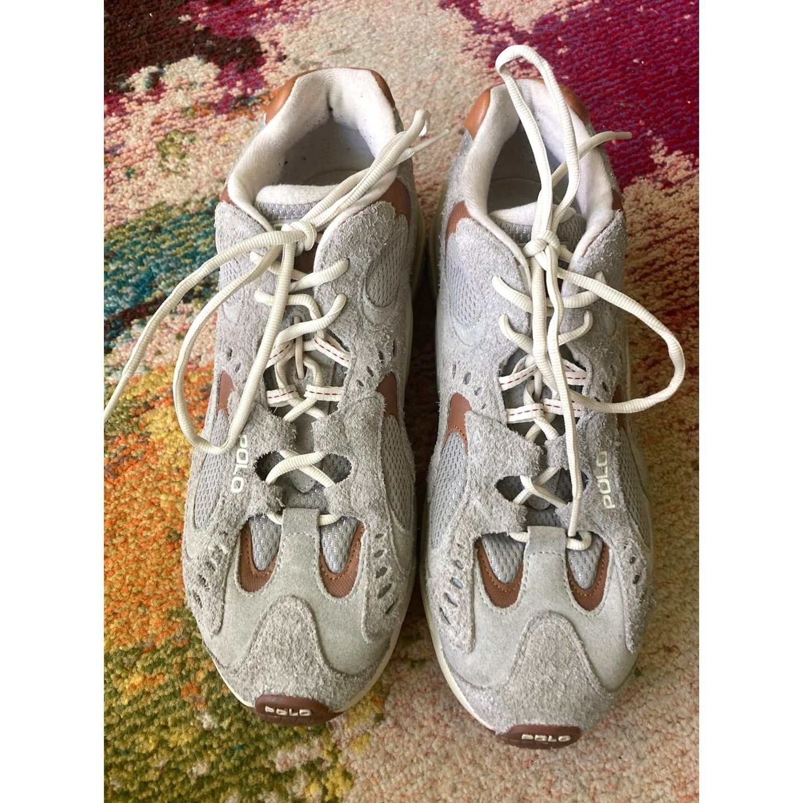 Polo Ralph Lauren Polo Ralph Lauren Shoes Mens Size 12 US Modern Trainer 100 Gray Suede Sneakers Shoes Size US L / EU 52-54 / 3 - 4 Thumbnail