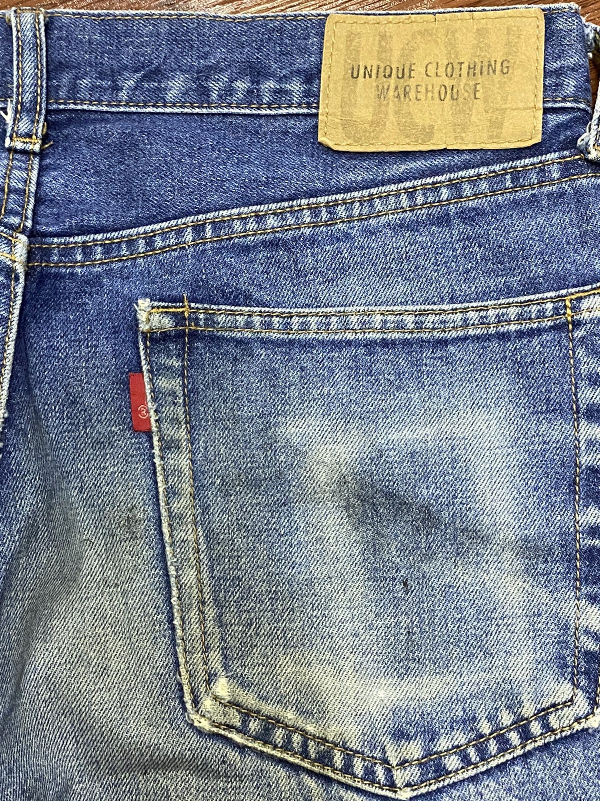 Warehouse Vintage Unique Clothing Blue Wash Distressed Loose Jeans Size US 32 / EU 48 - 10 Thumbnail