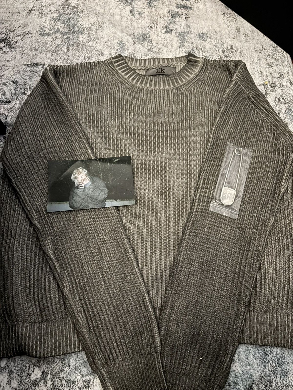 K-Two Studios Charcoal Zip up knit. | Grailed