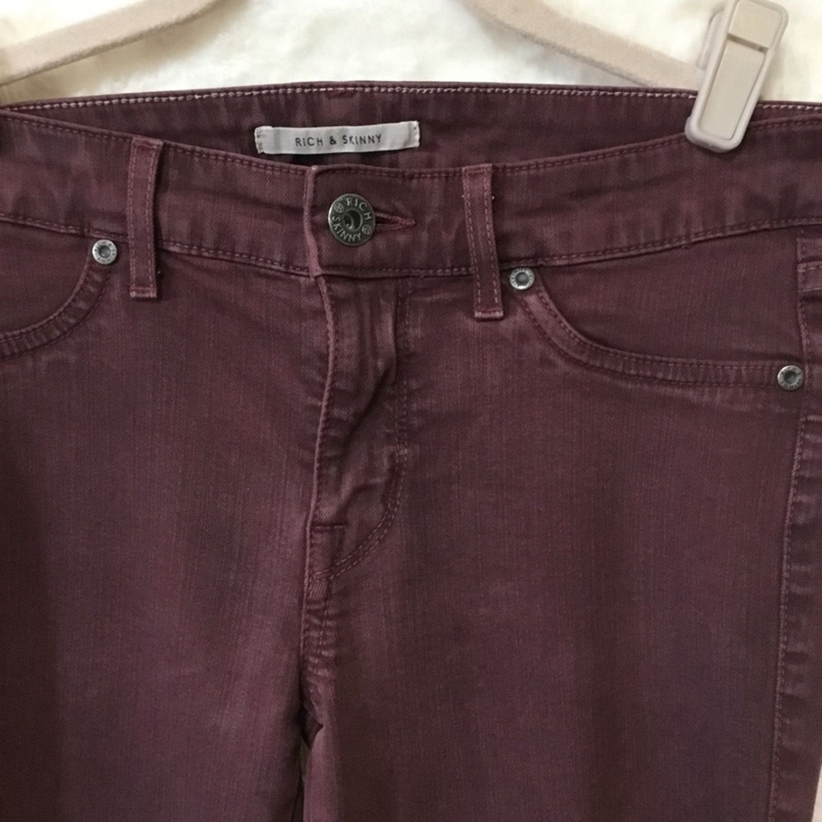 Other Rich & Skinny Wine Skinny Jeans Size 27" / US 4 / IT 40 - 3 Thumbnail