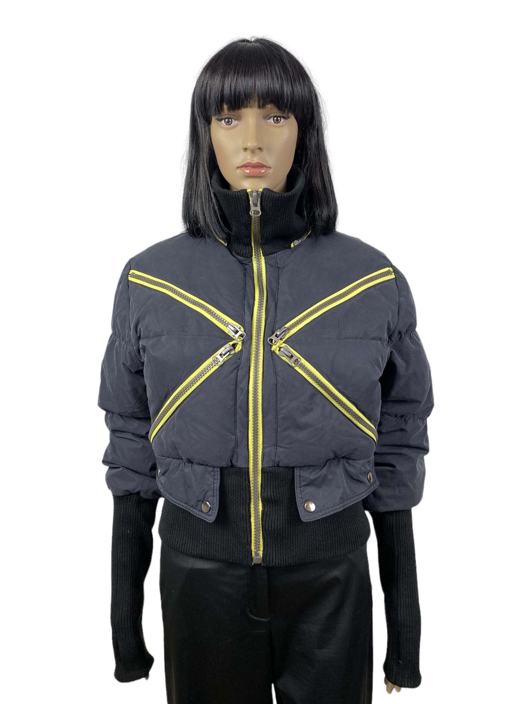 Designer DAITE Y2K ZIPERS Down Jacket bomber size 14 Size L / US 10 / IT 46 - 1 Thumbnail