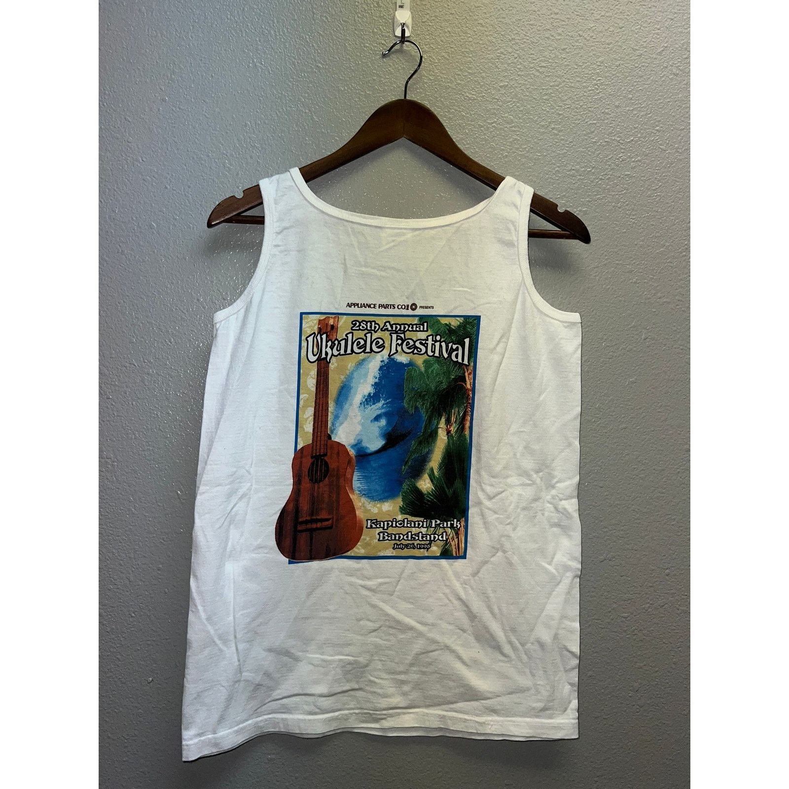 Anvil Vintage Ukulele Shirt 28th Annual Festival Kapiolani Tank M Size M / US 6-8 / IT 42-44 - 5 Thumbnail