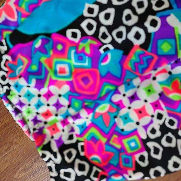 Other DS Vintage 90s Valerry Neon Abstract Geometric Leggings Size 30" / US 8 / IT 44 - 4 Thumbnail