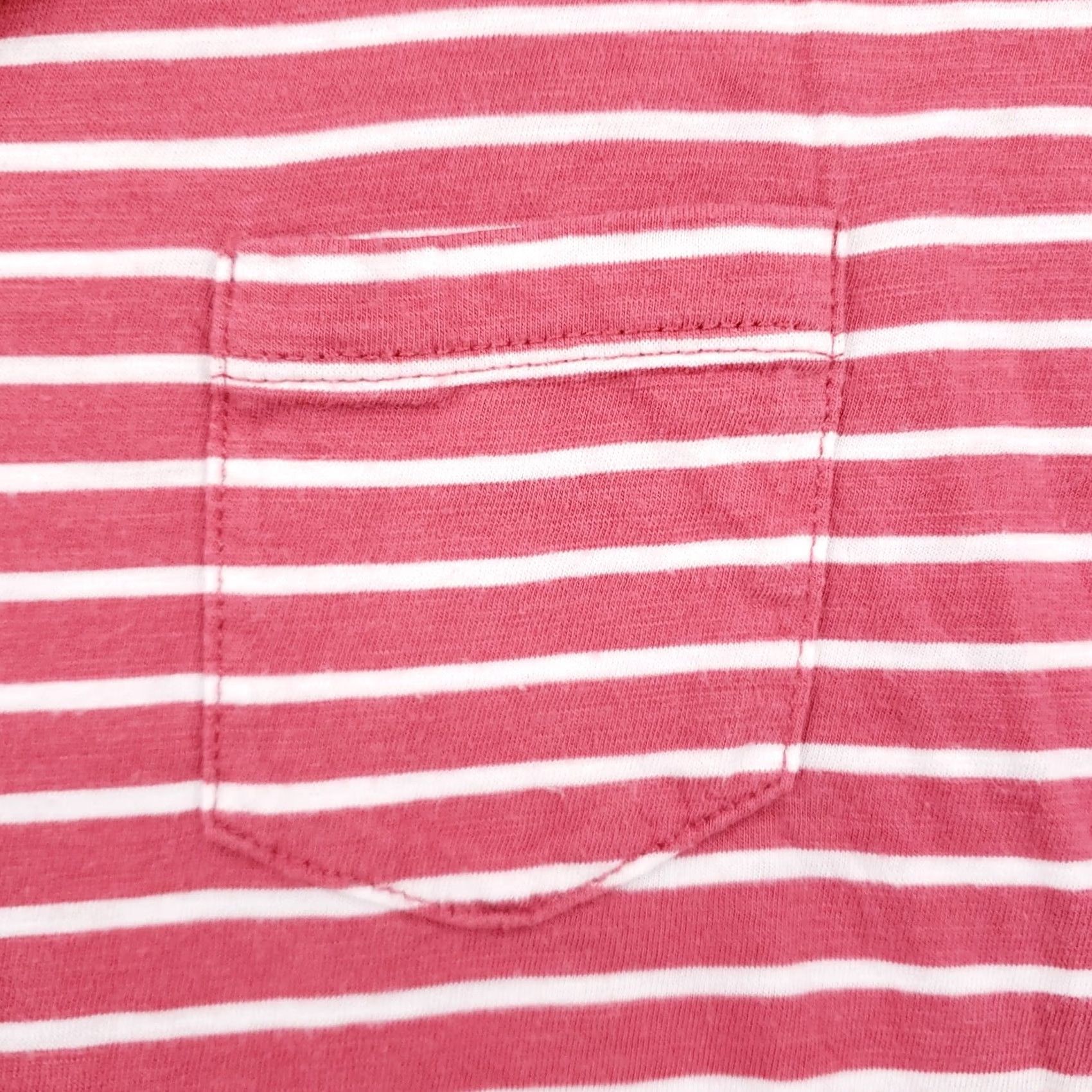 Chaps Chaps T-Shirt Womens PM Petite Red Striped V-Neck Short Sleeves Cotton Blend Size M / US 6-8 / IT 42-44 - 6 Thumbnail