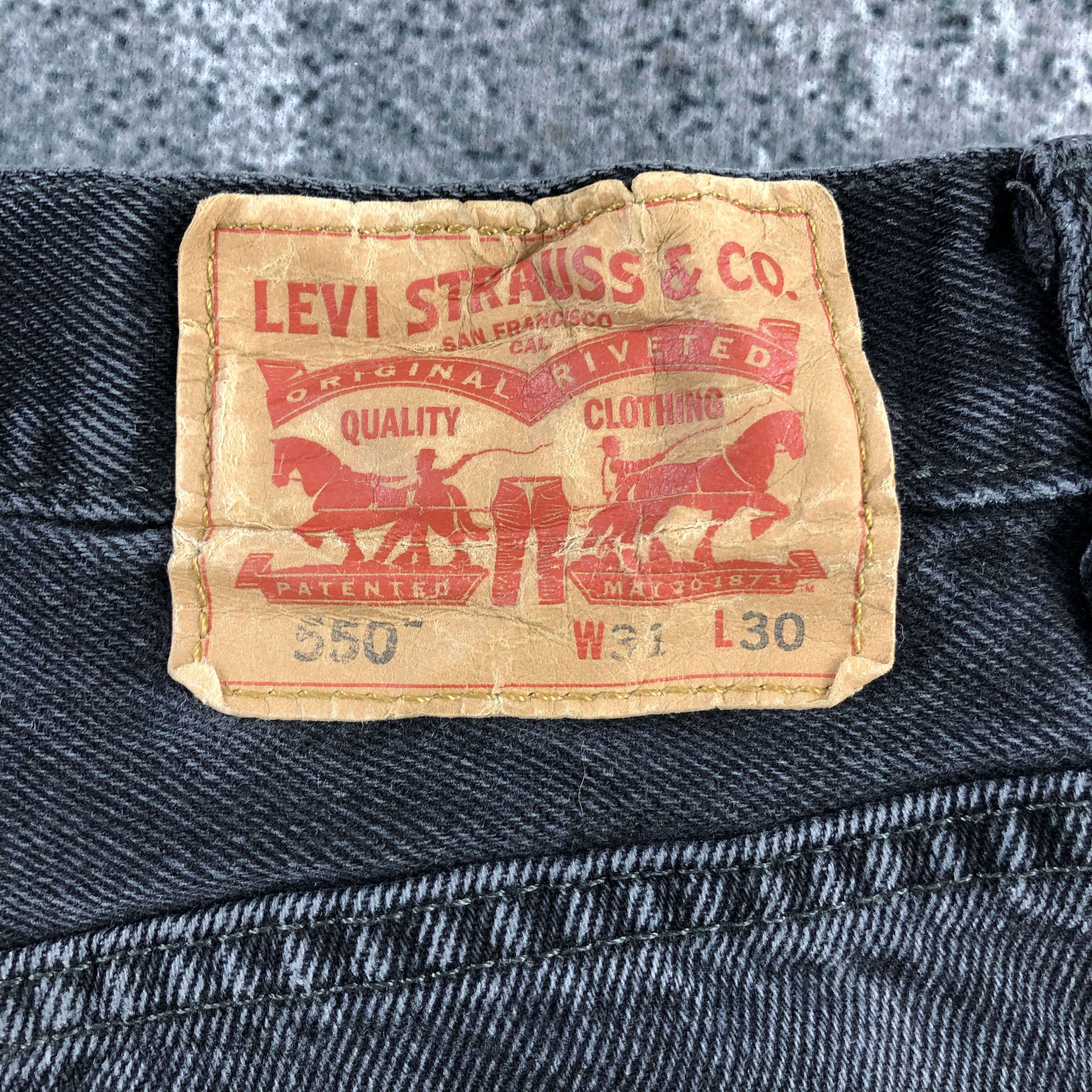 Levi's Vintage Levis 550 Jeans Faded Black Denim KJ971 Size US 31 - 5 Thumbnail