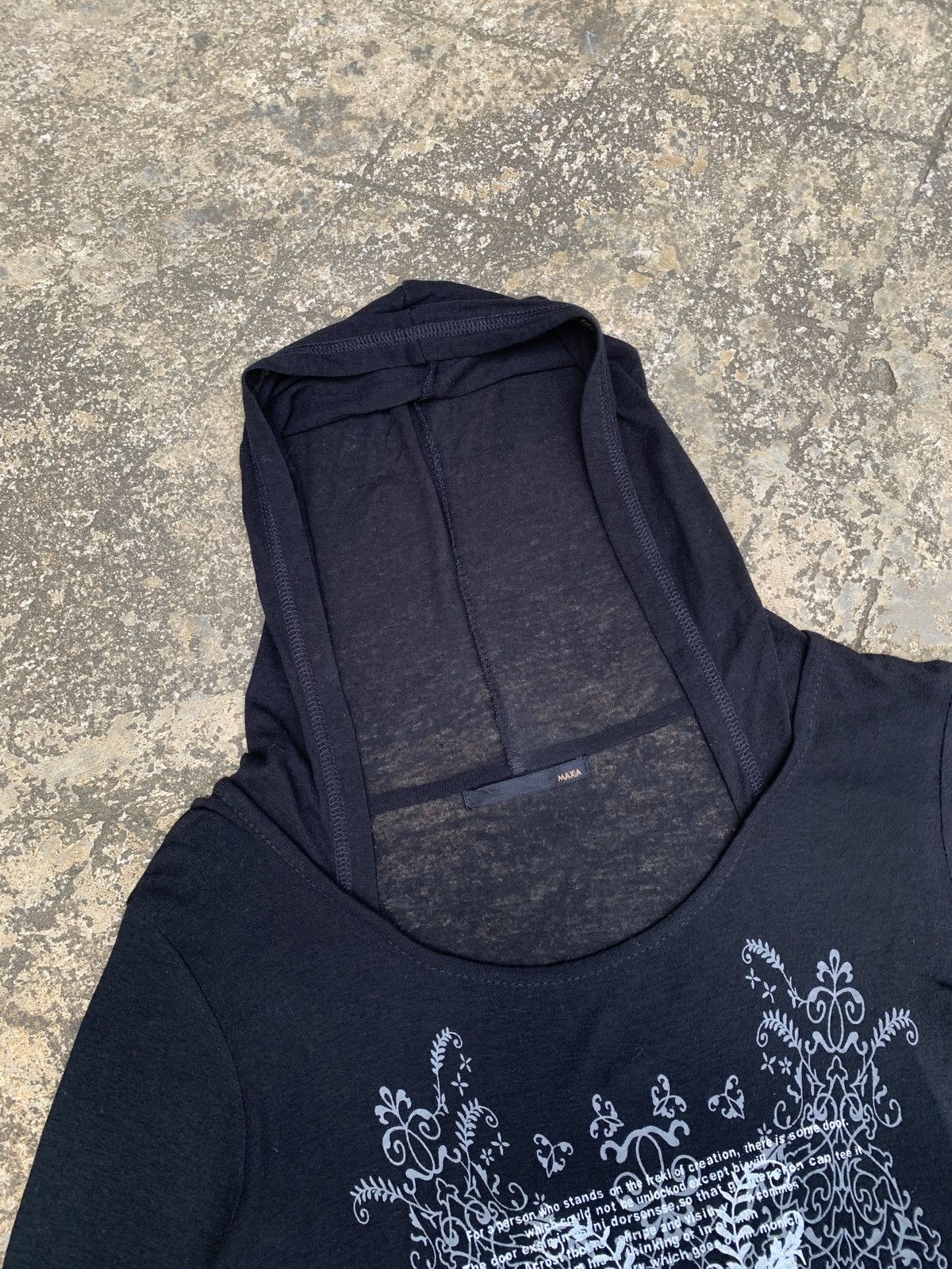 If Six Was Nine × Japanese Brand × Le Grande Bleu (L.G.B.) y2k Maxia Japan Grunge Graphic Poem Hooded Longsleeve Dress Size S / US 4 / IT 40 - 5 Thumbnail