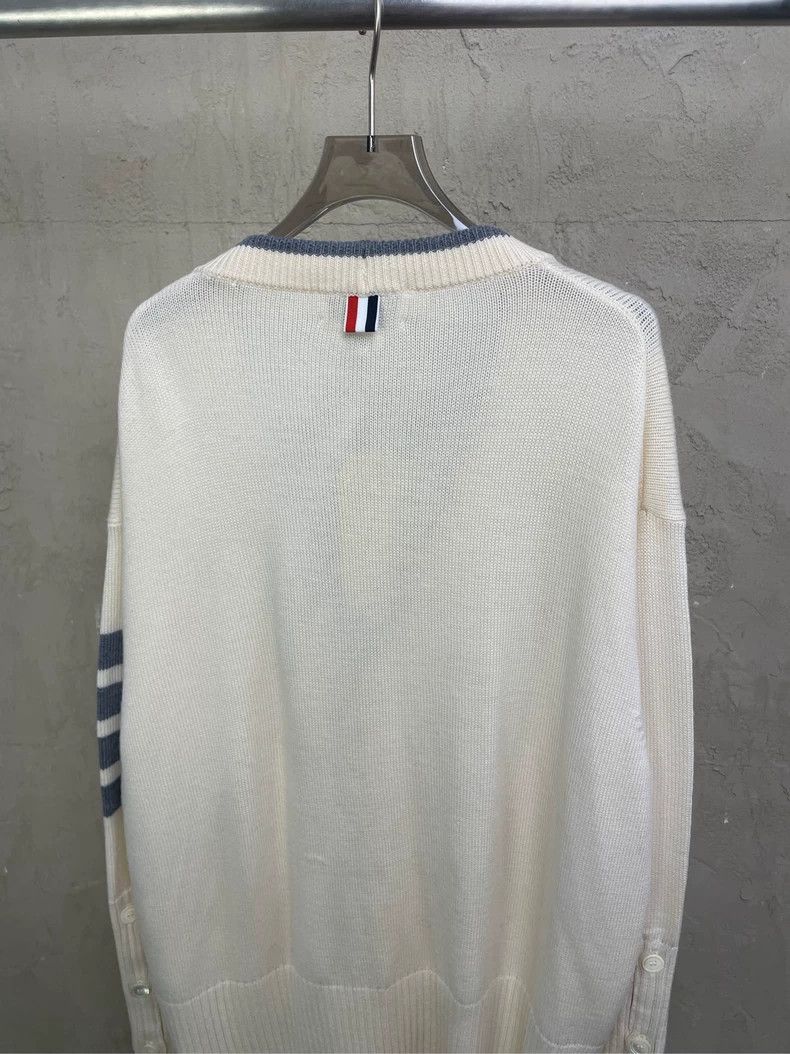Thom Browne Thom Browne Size 00Oversize wool cardigan in off-white with Size US XS / EU 42 / 0 - 4 Thumbnail