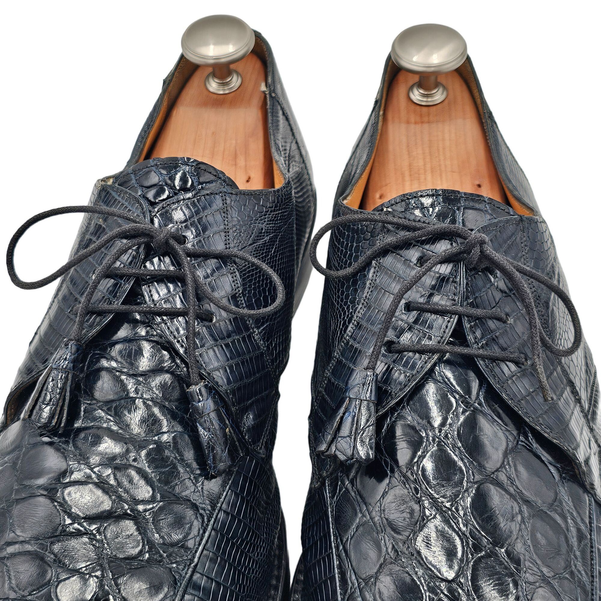 Other Vintage Exotic Black Teju Lizard and Alligator Men 15 Paolo Size US 15 / EU 48 - 14 Thumbnail