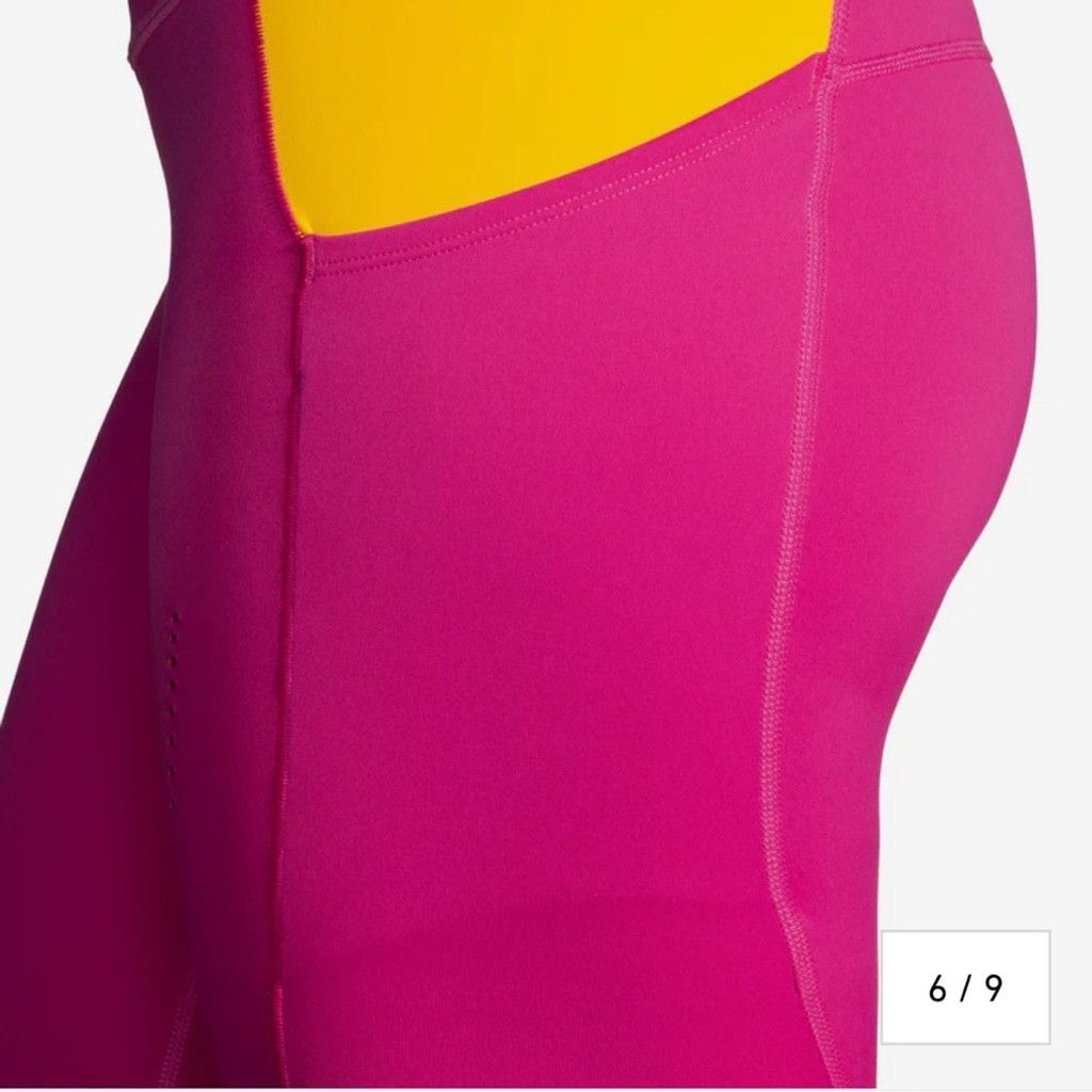 Brooks Brooks Method 7/8 Pink Leggings High-Rise Stretchy Fit Size 30" / US 8 / IT 44 - 6 Thumbnail