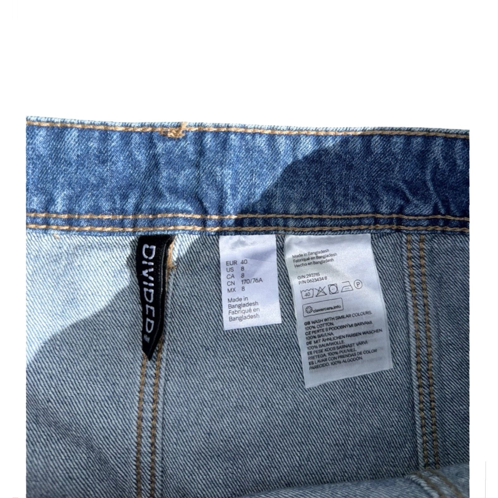 H&M H&M Divided Denim Button Up Skirt Mini Short 8 Women Blue Skirt Size 8 Size 30" / US 8 / IT 44 - 4 Thumbnail