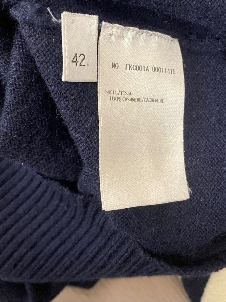 Thom Browne Thom browne Dark blue four-striped cashmere cardigan jacket Size US XS / EU 42 / 0 - 6 Thumbnail