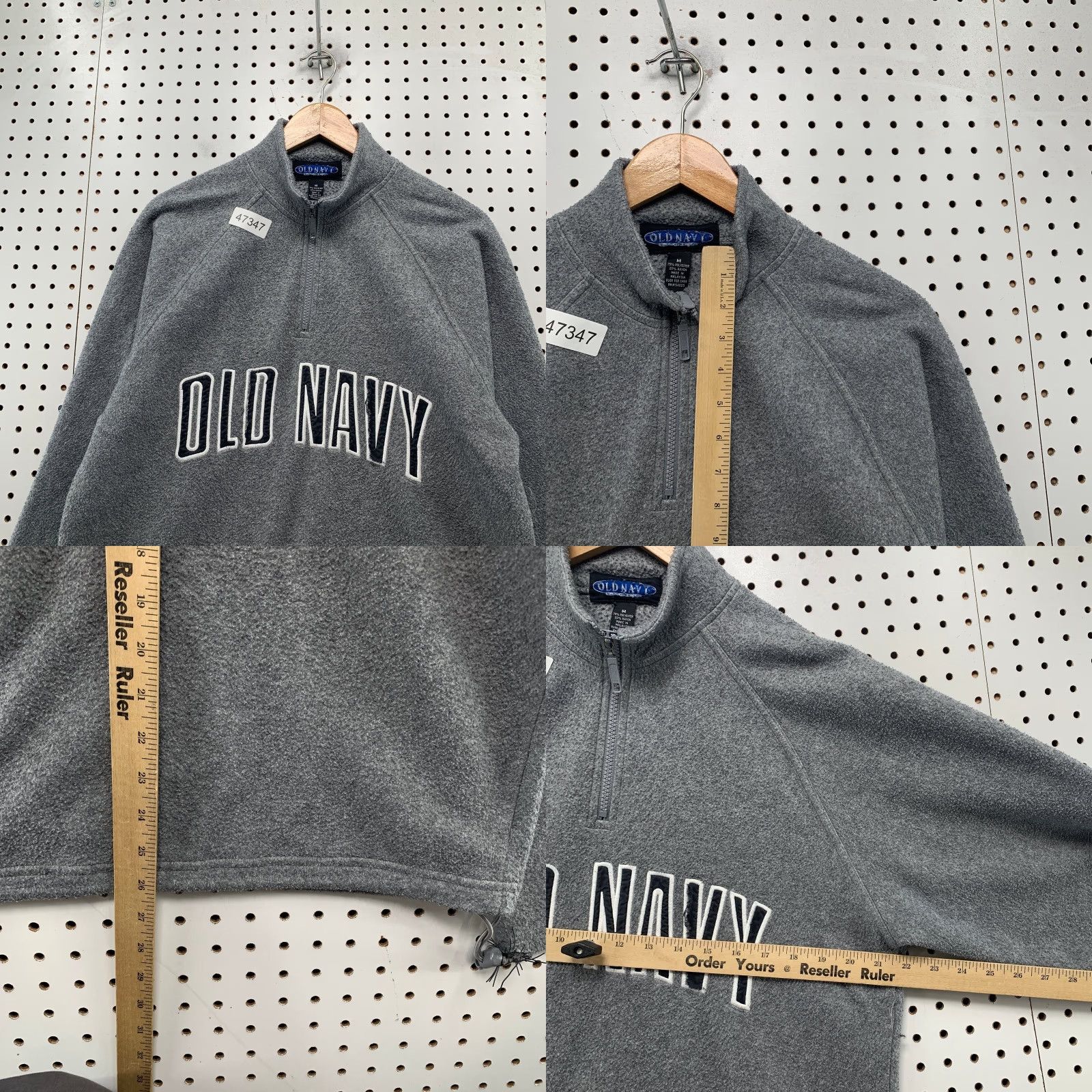 Old Navy VINTAGE Old Navy 1/4 Zip Sweater Mens M Gray 90s Distressed Spell Out 1/4 Zip Sweater Mens Gray 90s Size US M / EU 48-50 / 2 - 8 Thumbnail