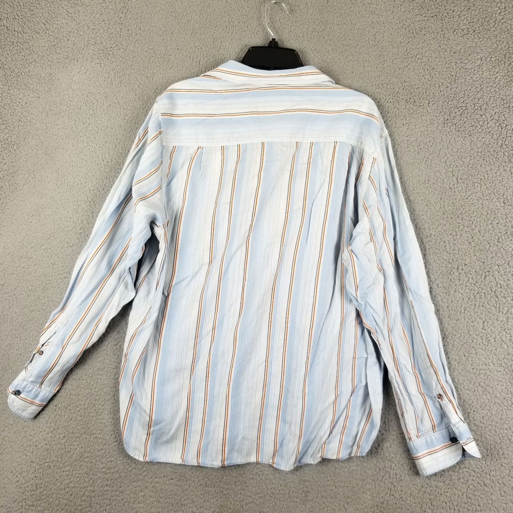 Tommy Bahama Tommy Bahama Genova Stripe Ocean Deep Long Sleeve Shirt Men XL Multicolor Button-Down Collared Shirt Size US XL / EU 56 / 4 - 7 Thumbnail